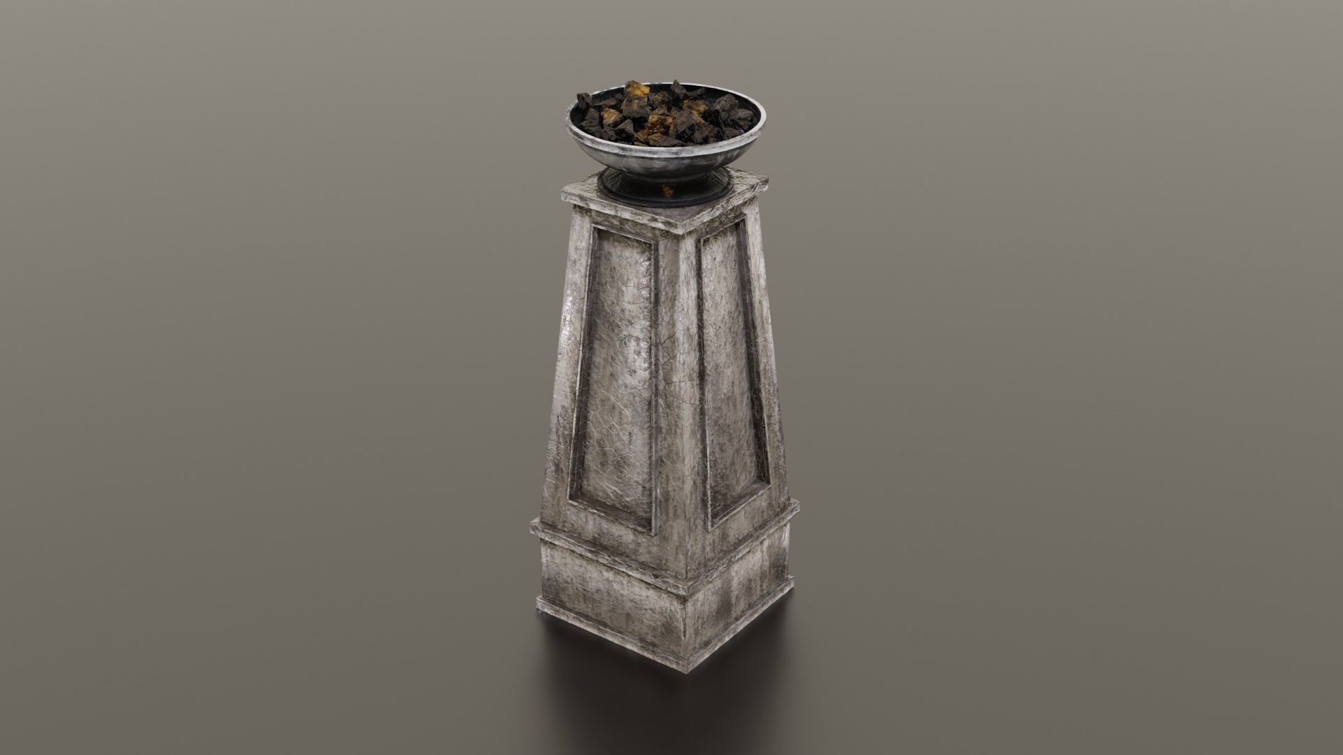 Fire column Low-poly 3D model_17