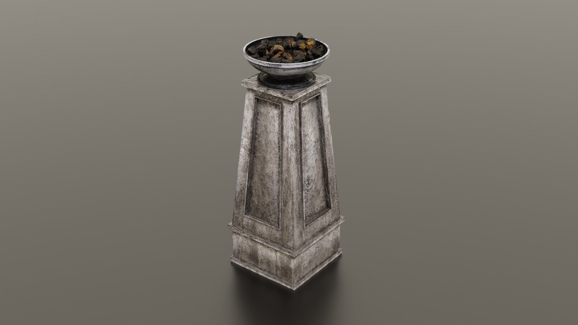 Fire column Low-poly 3D model_11