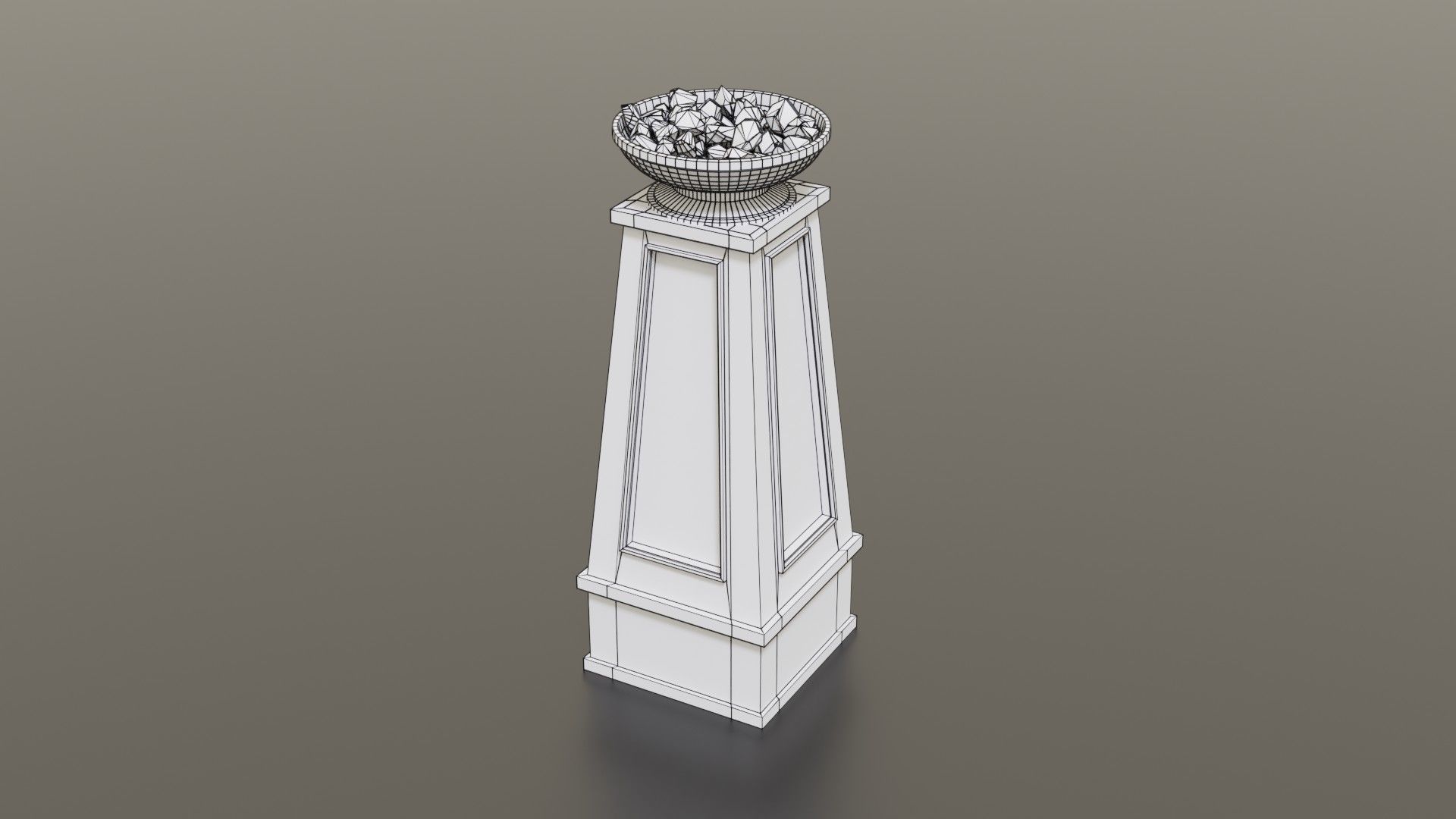 Fire column Low-poly 3D model_37