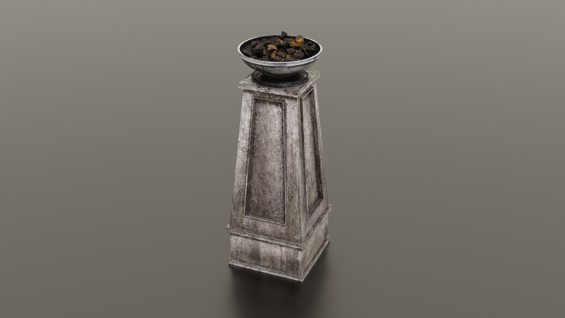 Fire column Low-poly 3D model_12