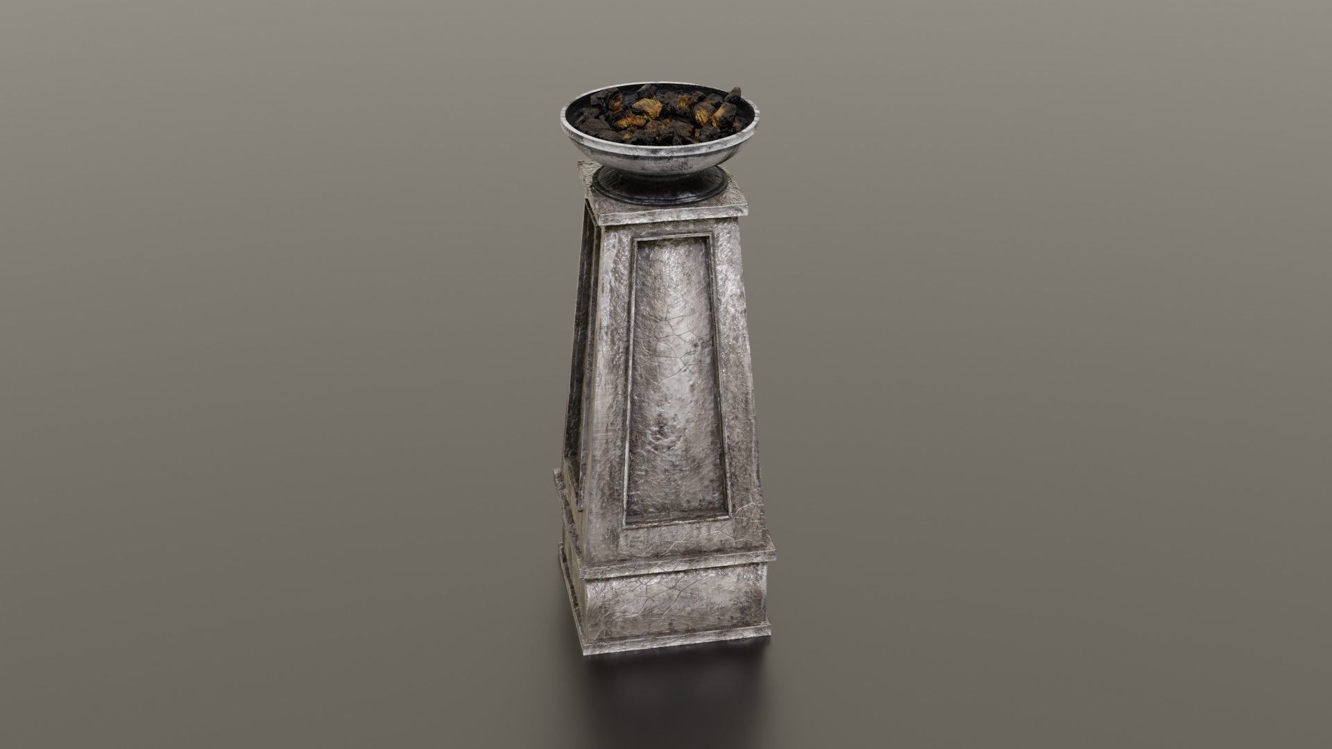 Fire column Low-poly 3D model_8