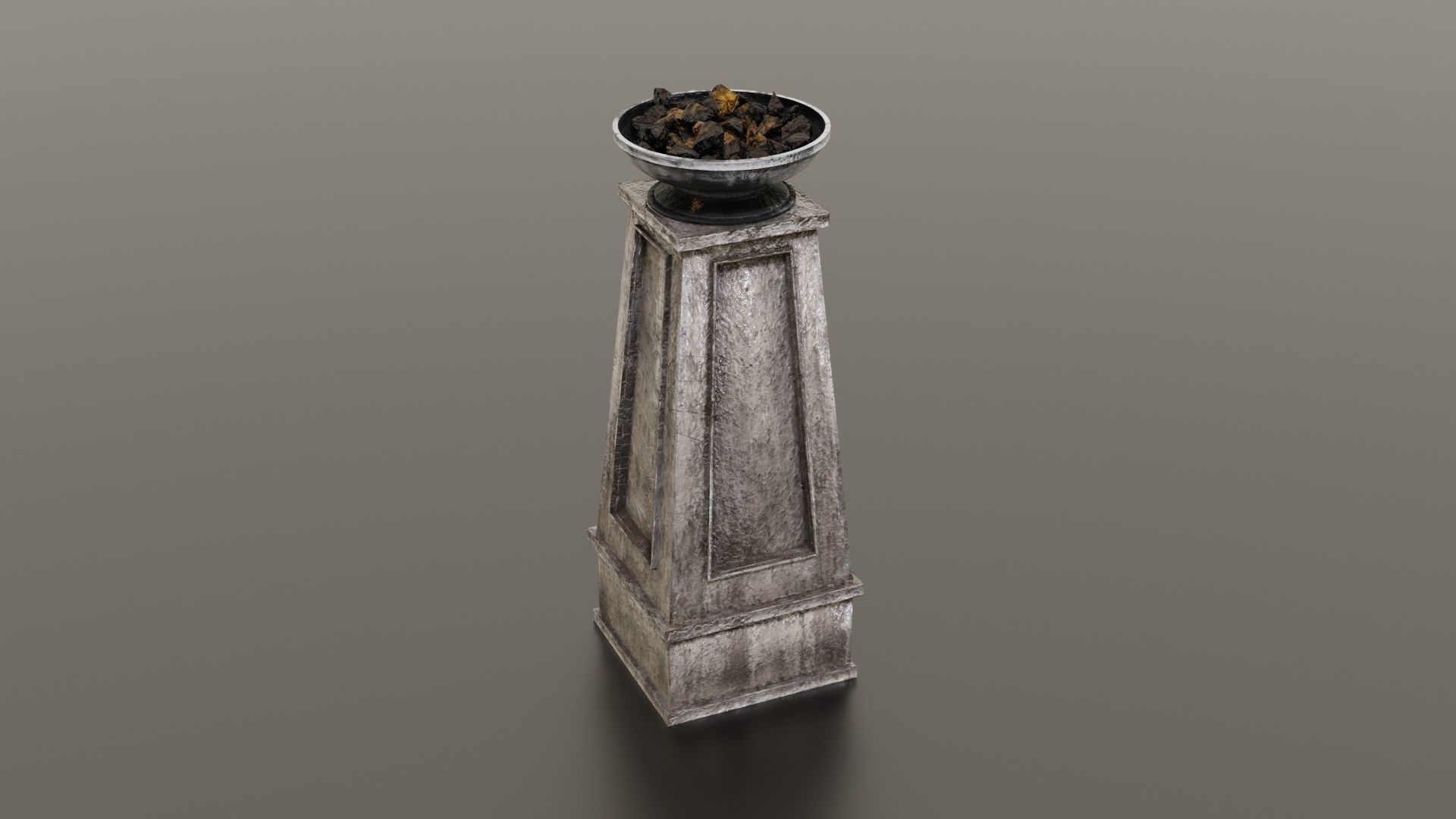 Fire column Low-poly 3D model_15