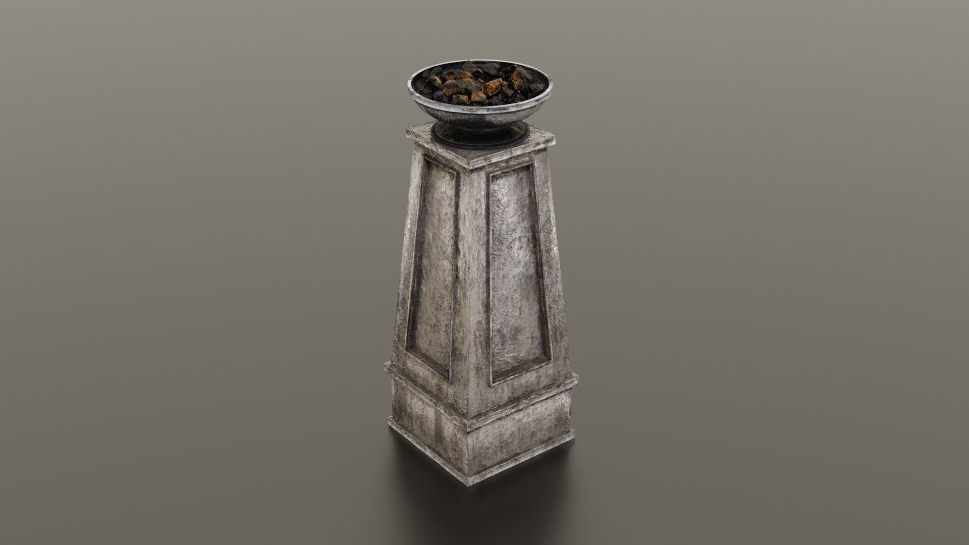 Fire column Low-poly 3D model_25