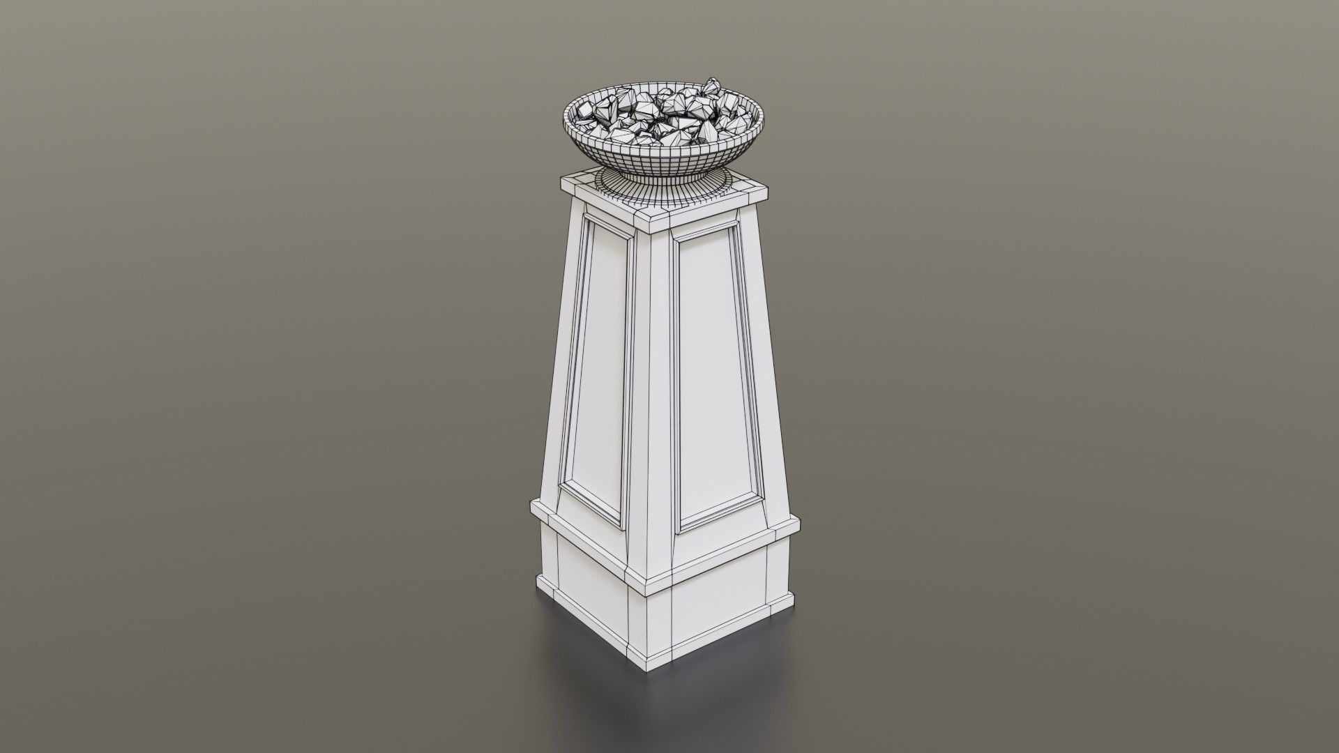 Fire column Low-poly 3D model_32