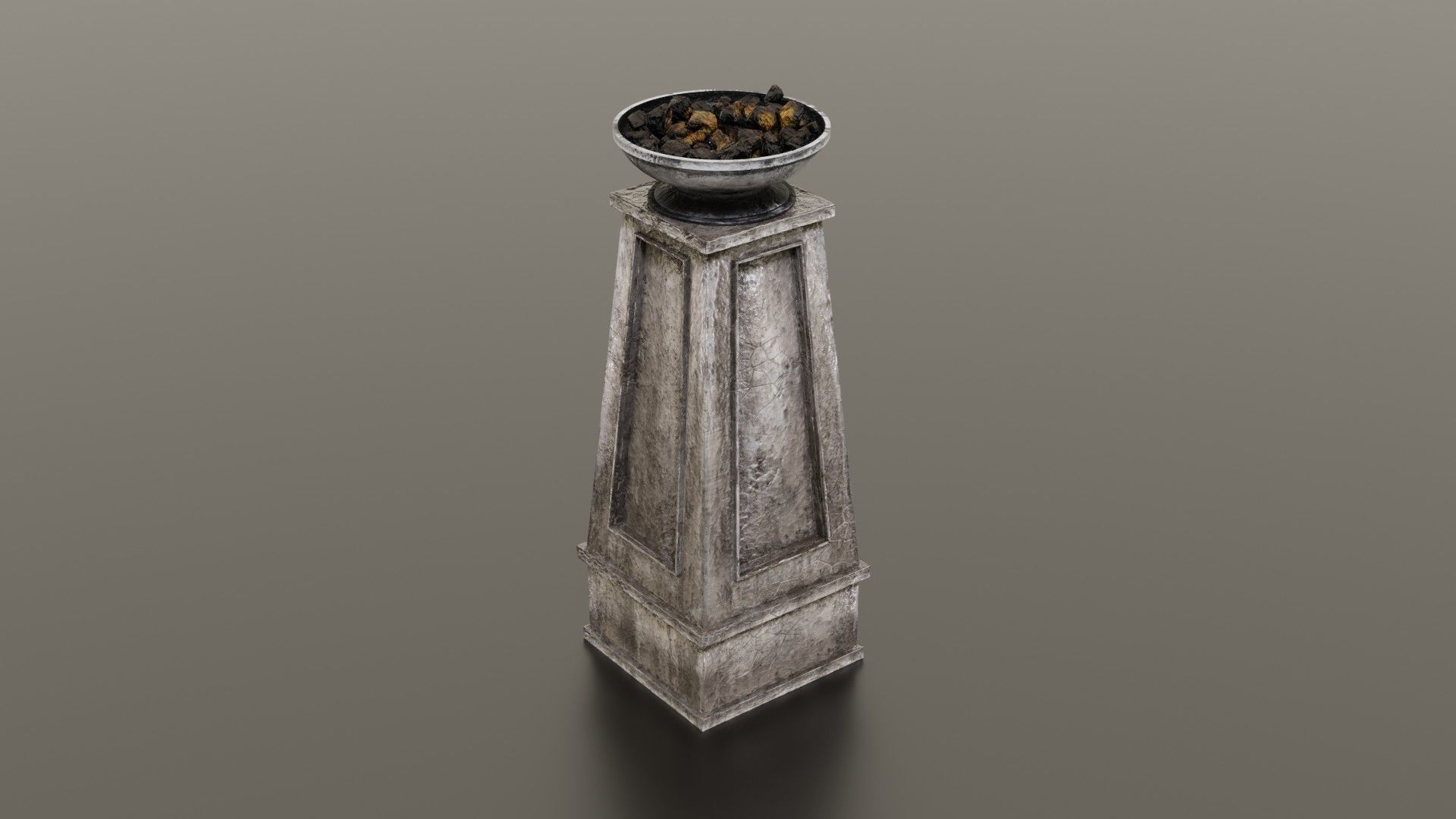 Fire column Low-poly 3D model_10