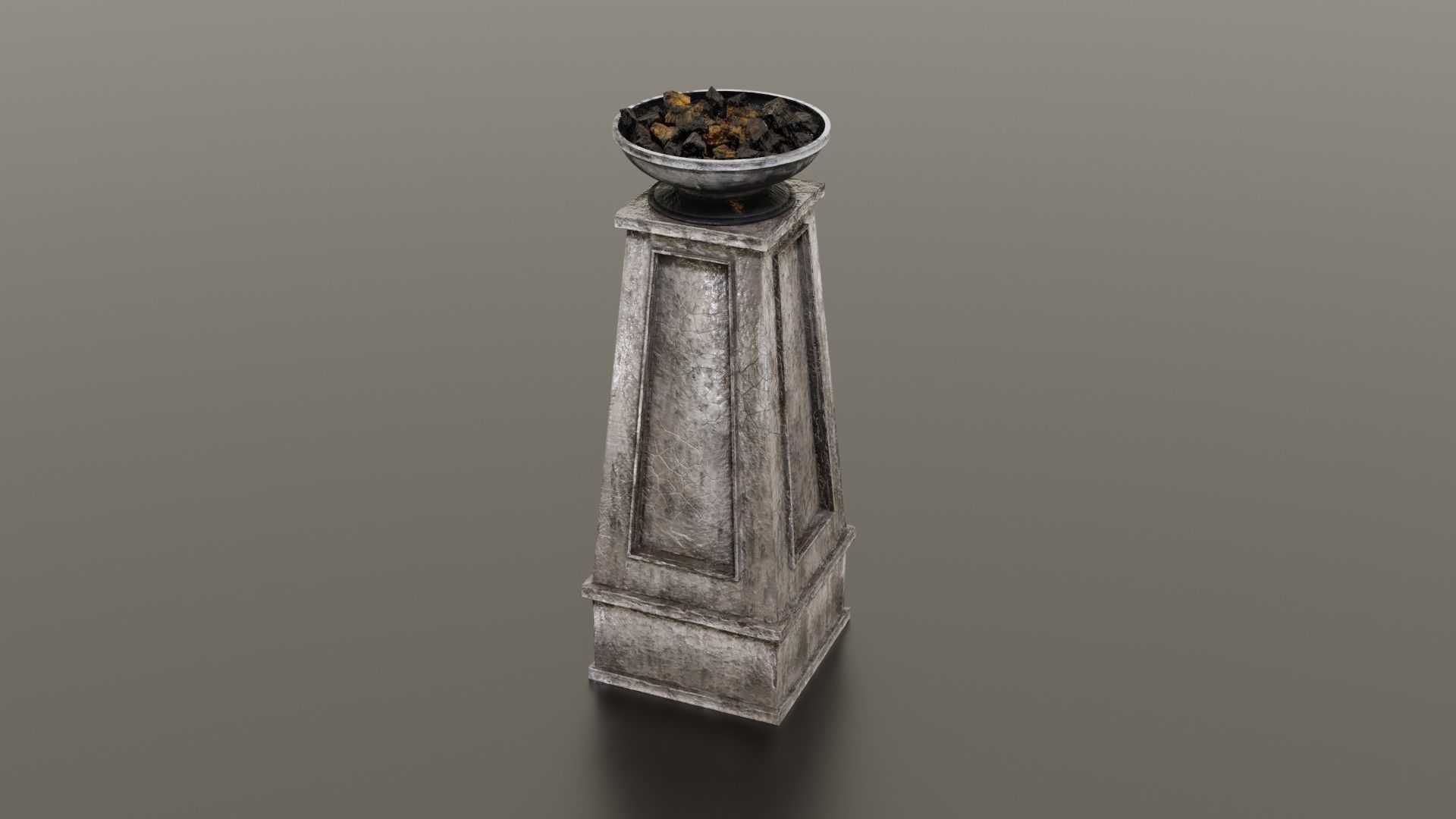 Fire column Low-poly 3D model_18