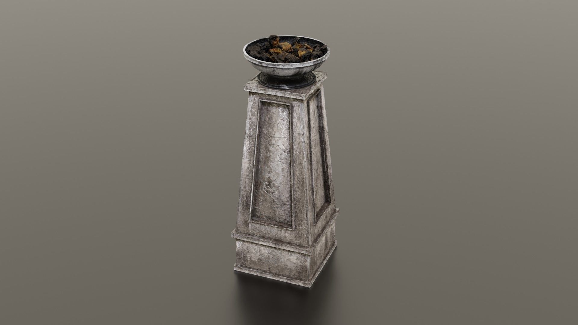 Fire column Low-poly 3D model_5