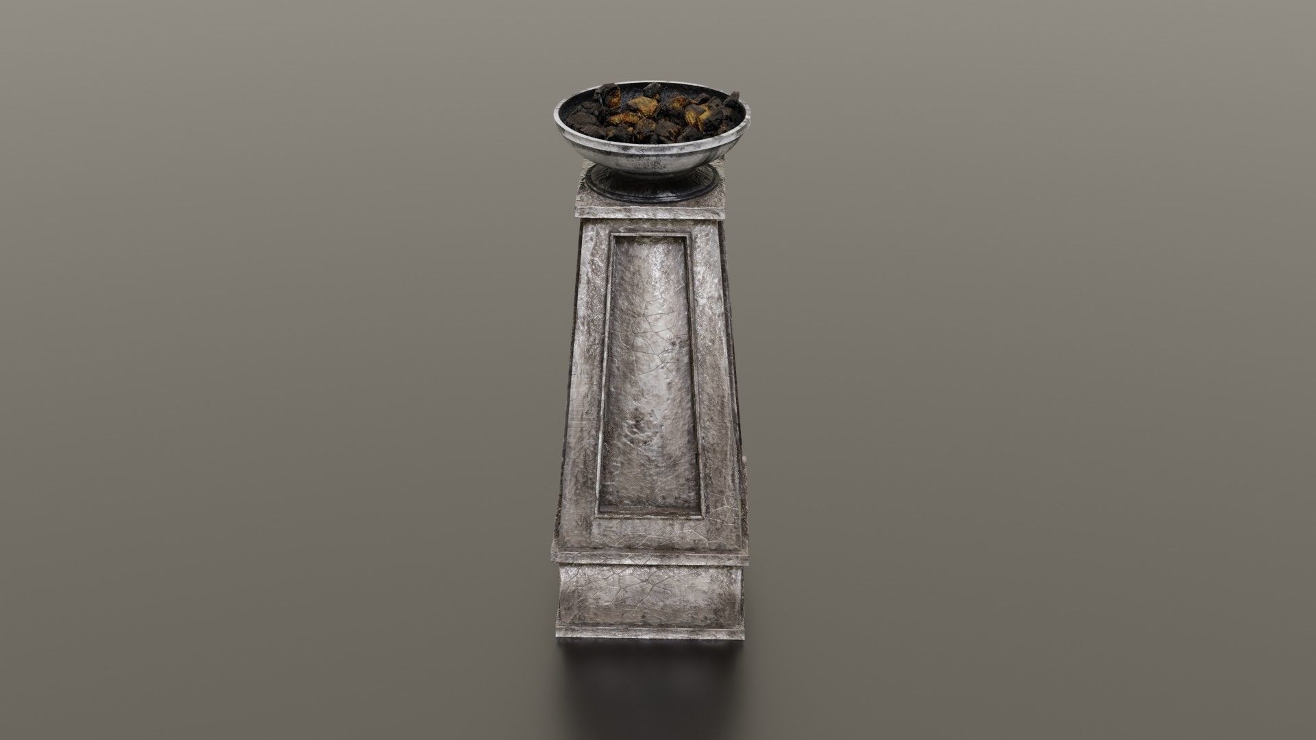 Fire column Low-poly 3D model_7