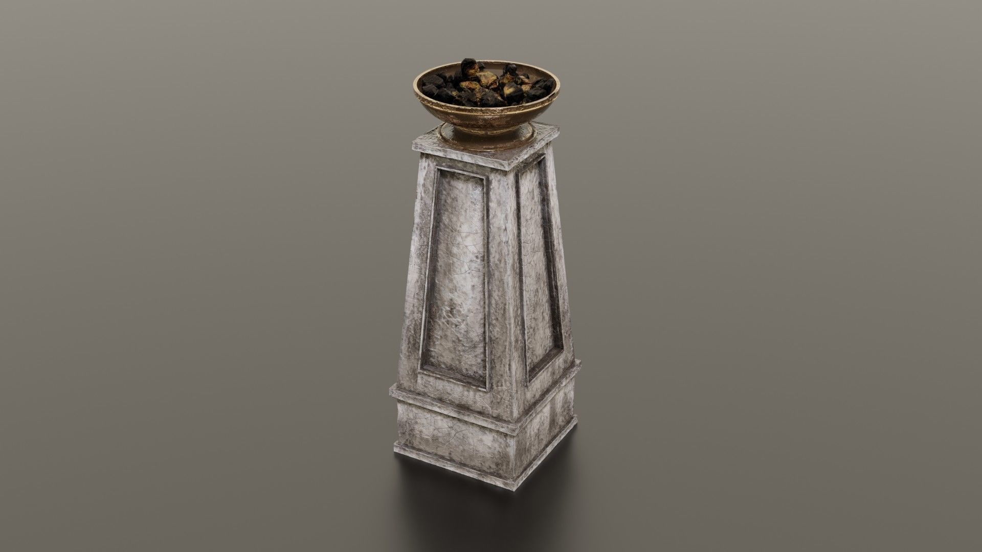 Fire column Low-poly 3D model_4