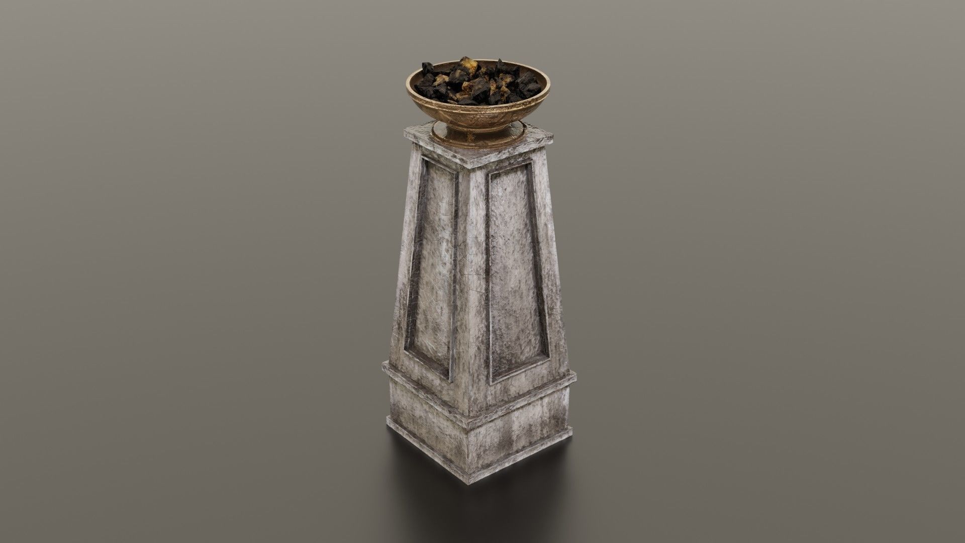 Fire column Low-poly 3D model_16