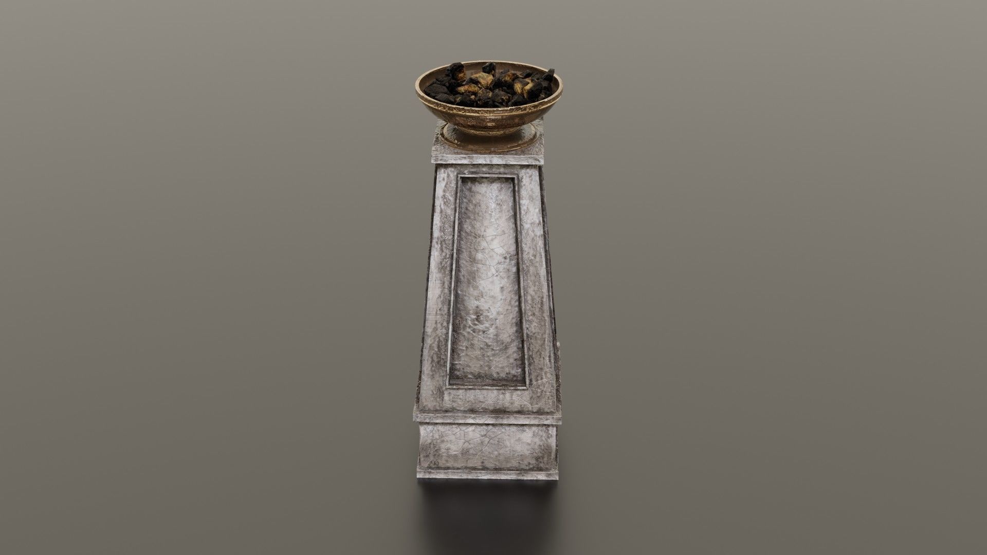 Fire column Low-poly 3D model_7