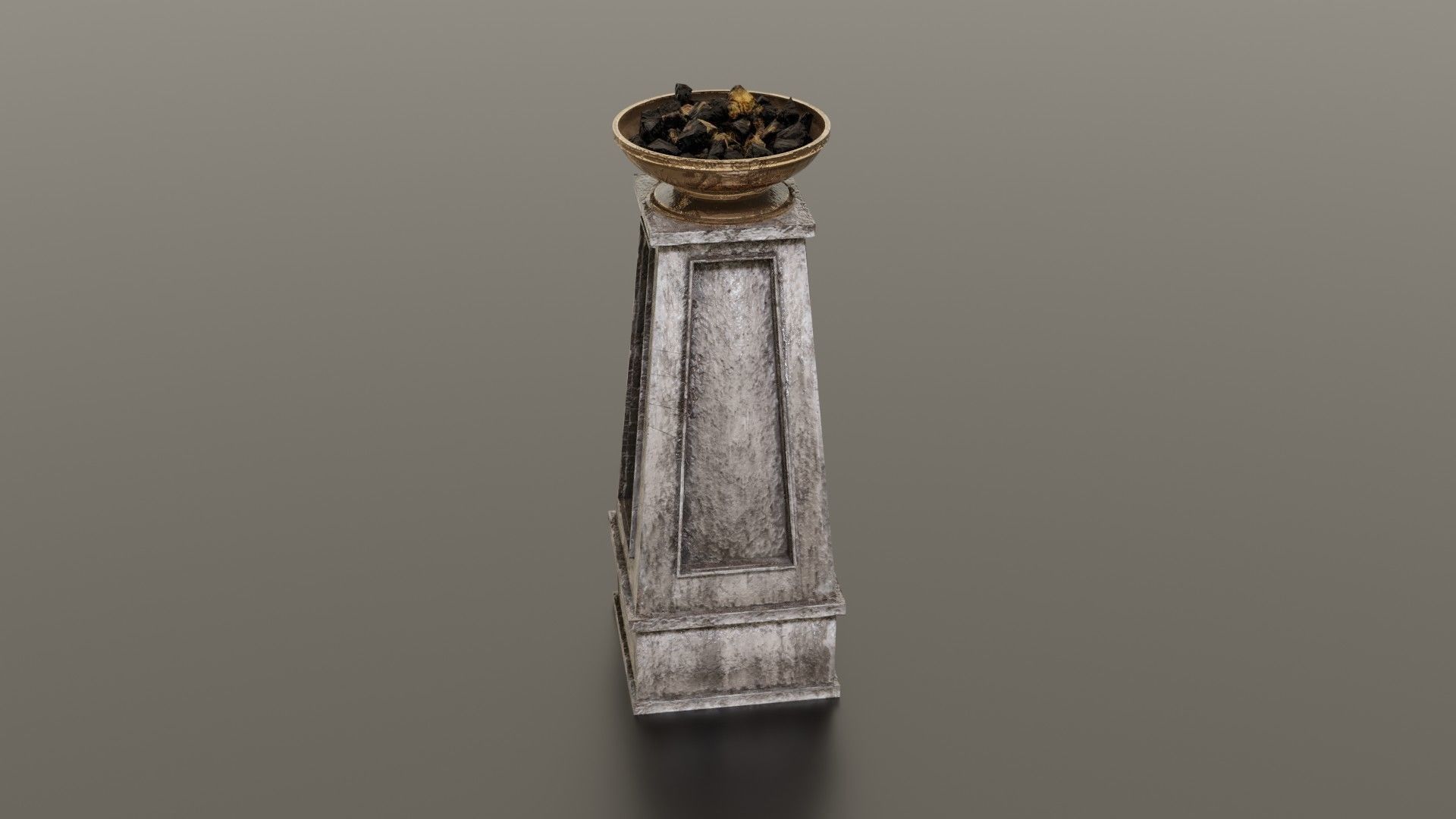 Fire column Low-poly 3D model_14