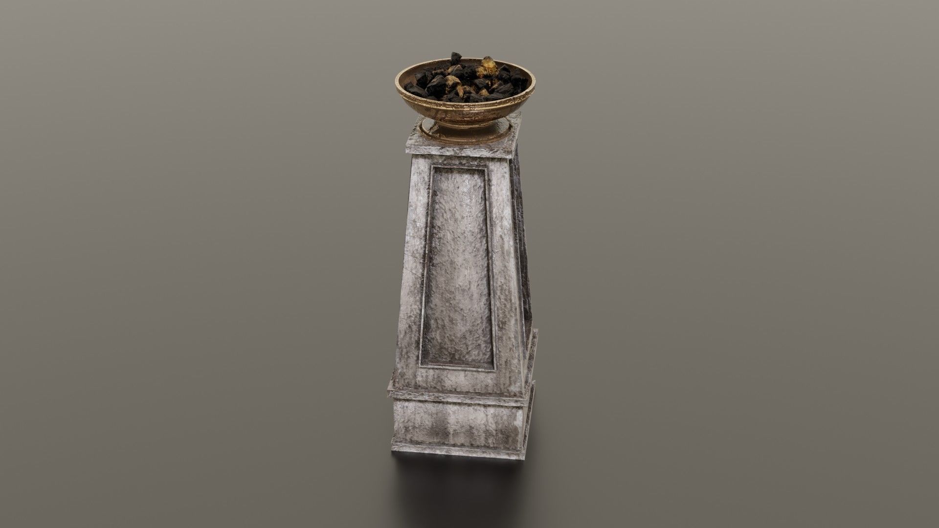 Fire column Low-poly 3D model_13