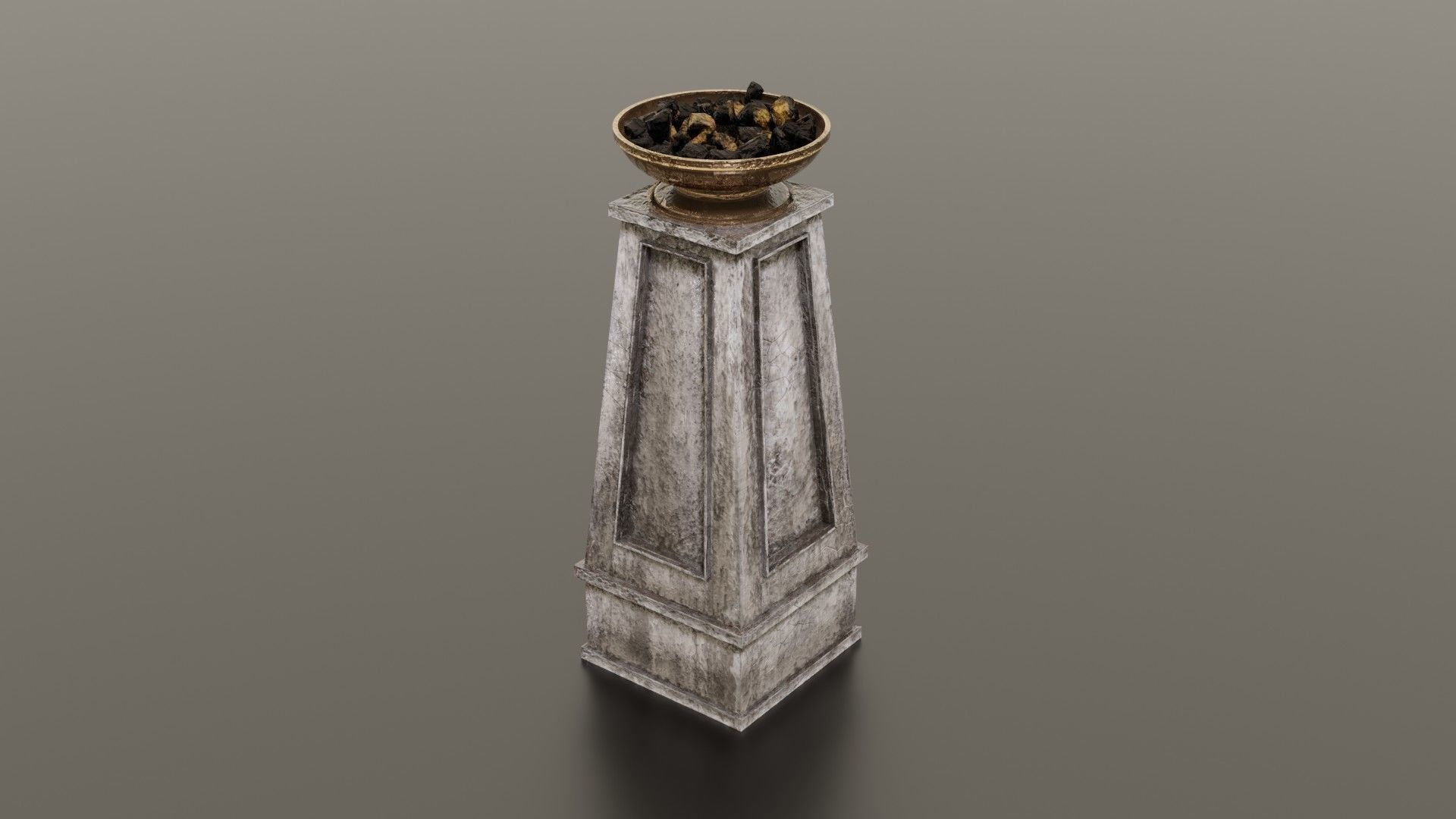 Fire column Low-poly 3D model_11