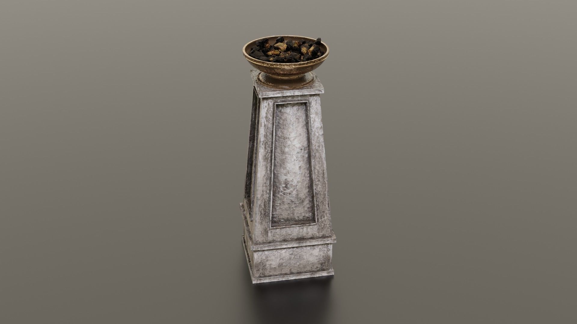 Fire column Low-poly 3D model_8