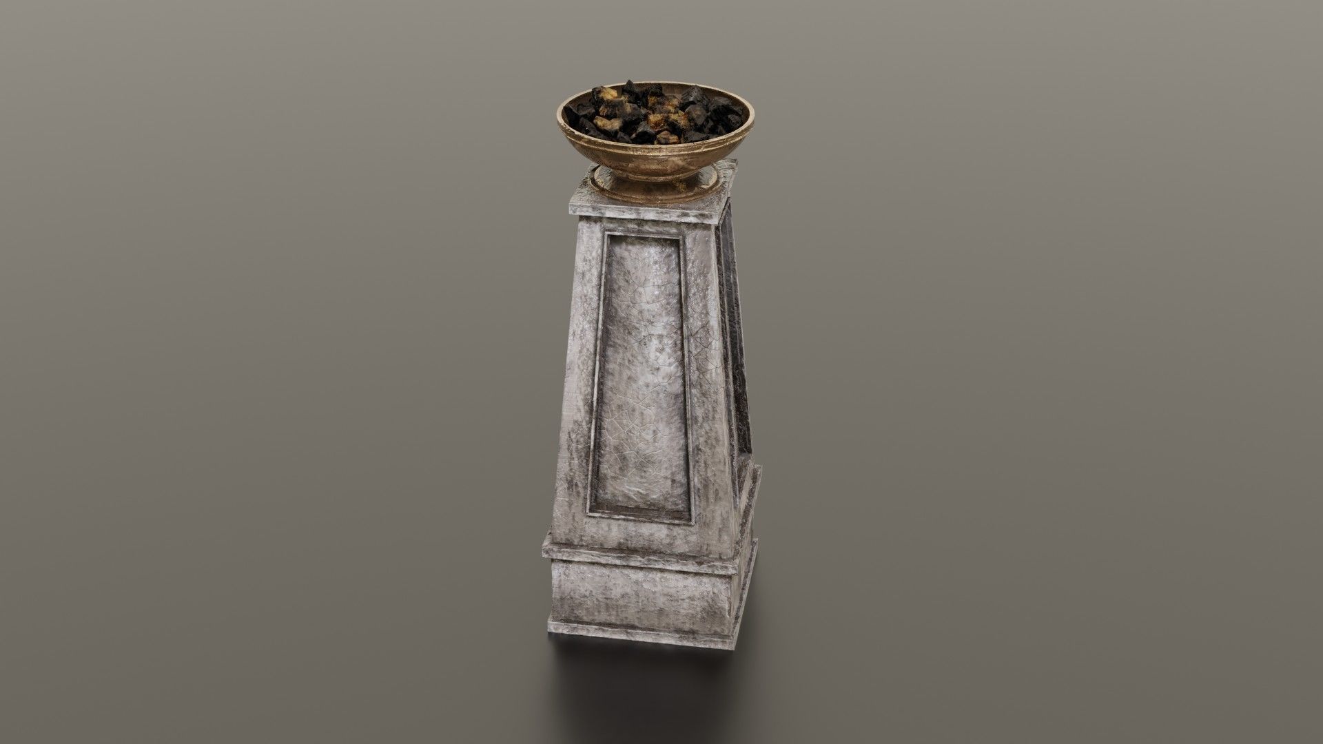 Fire column Low-poly 3D model_19