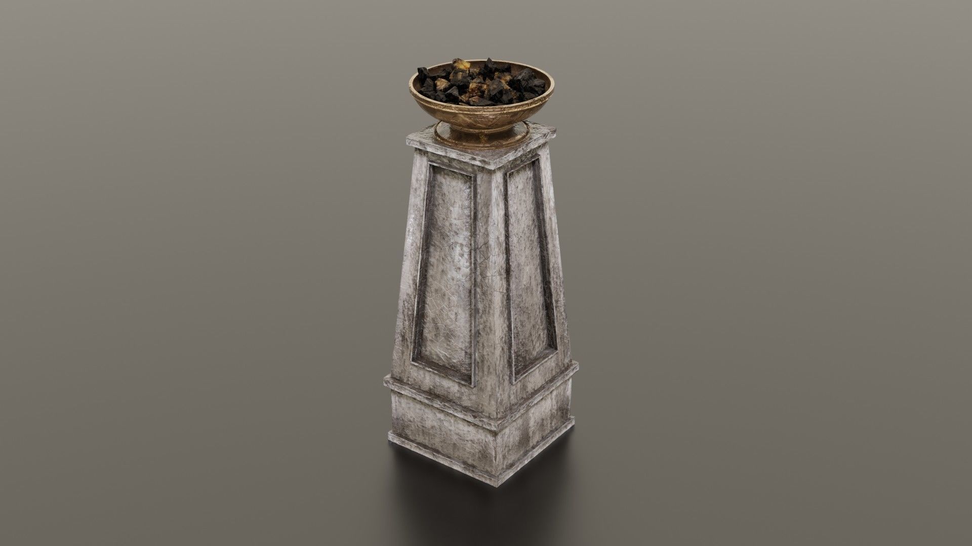 Fire column Low-poly 3D model_17