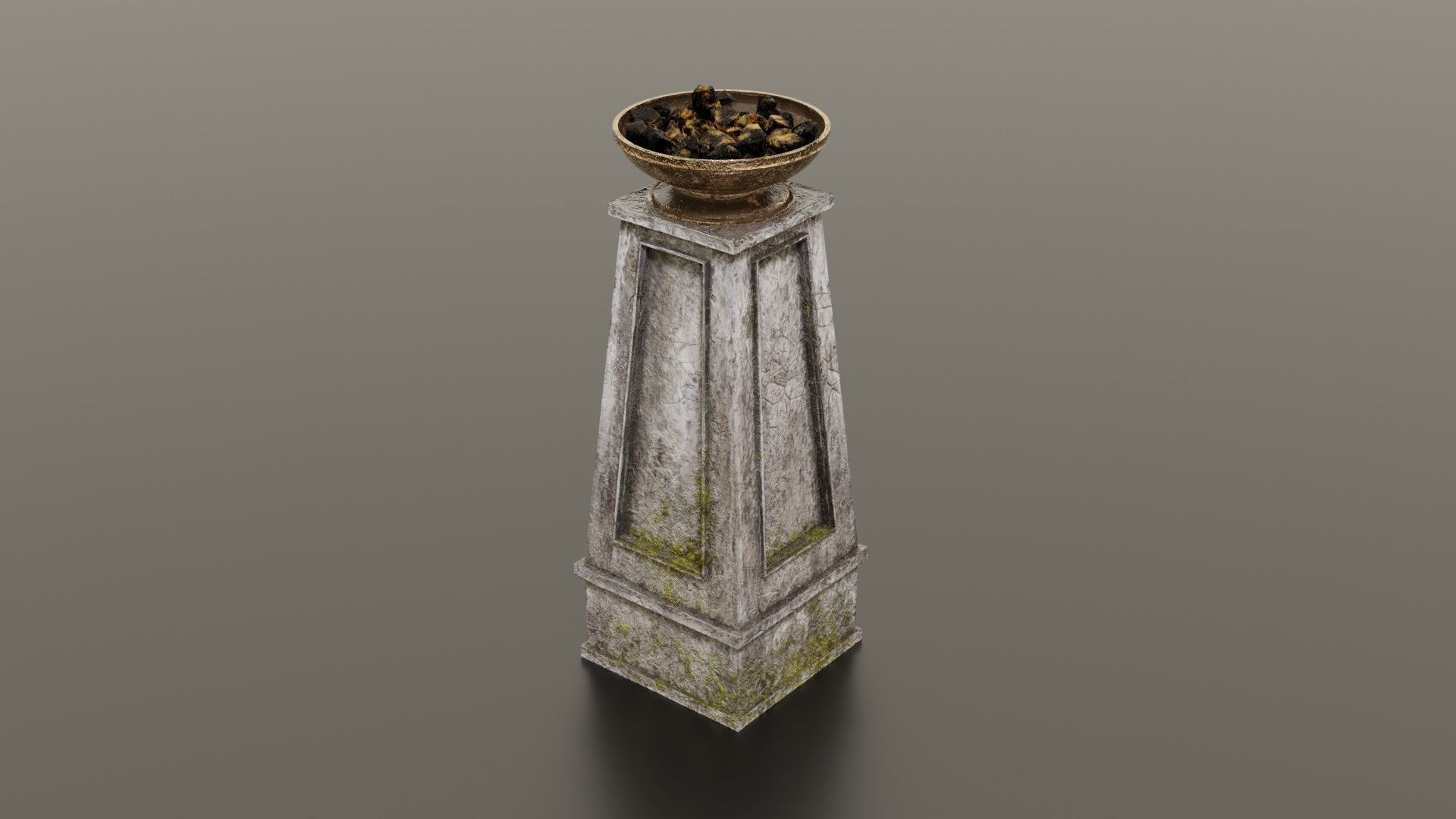 Fire column Low-poly 3D model_2