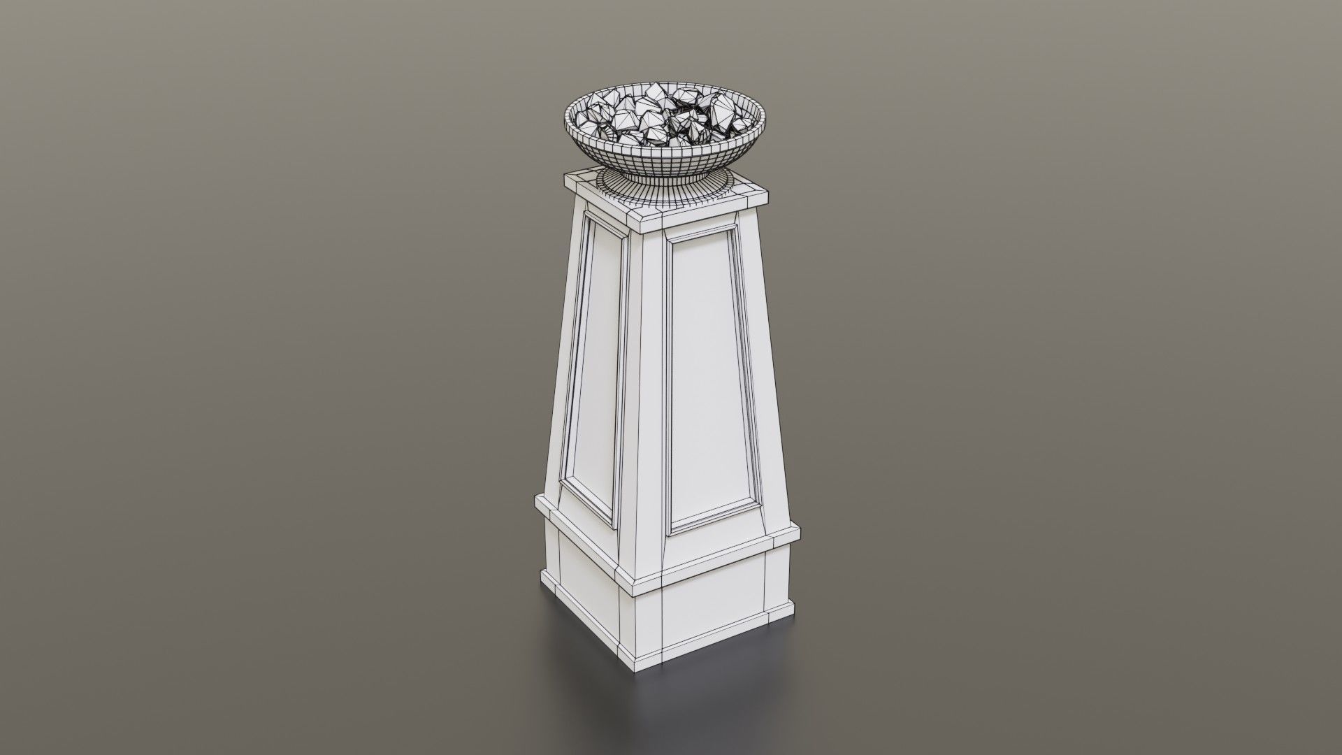 Fire column Low-poly 3D model_41