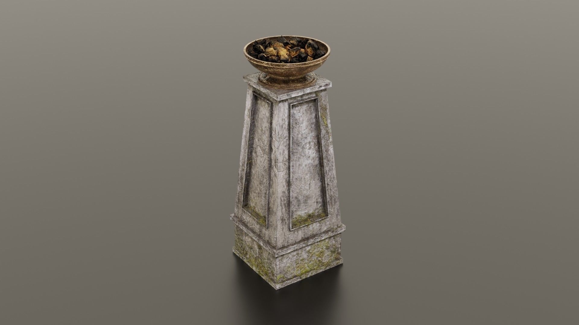 Fire column Low-poly 3D model_24