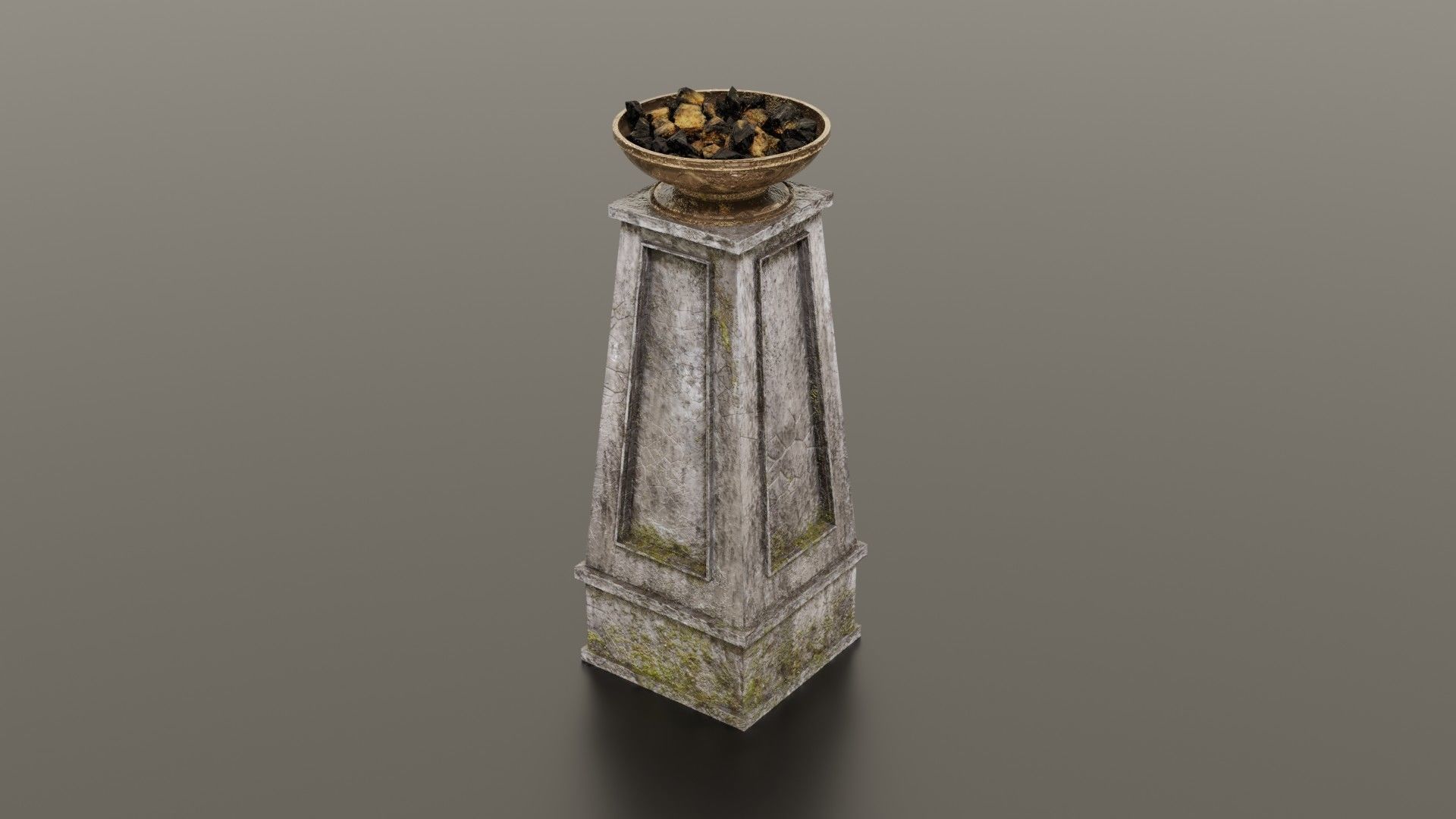 Fire column Low-poly 3D model_17