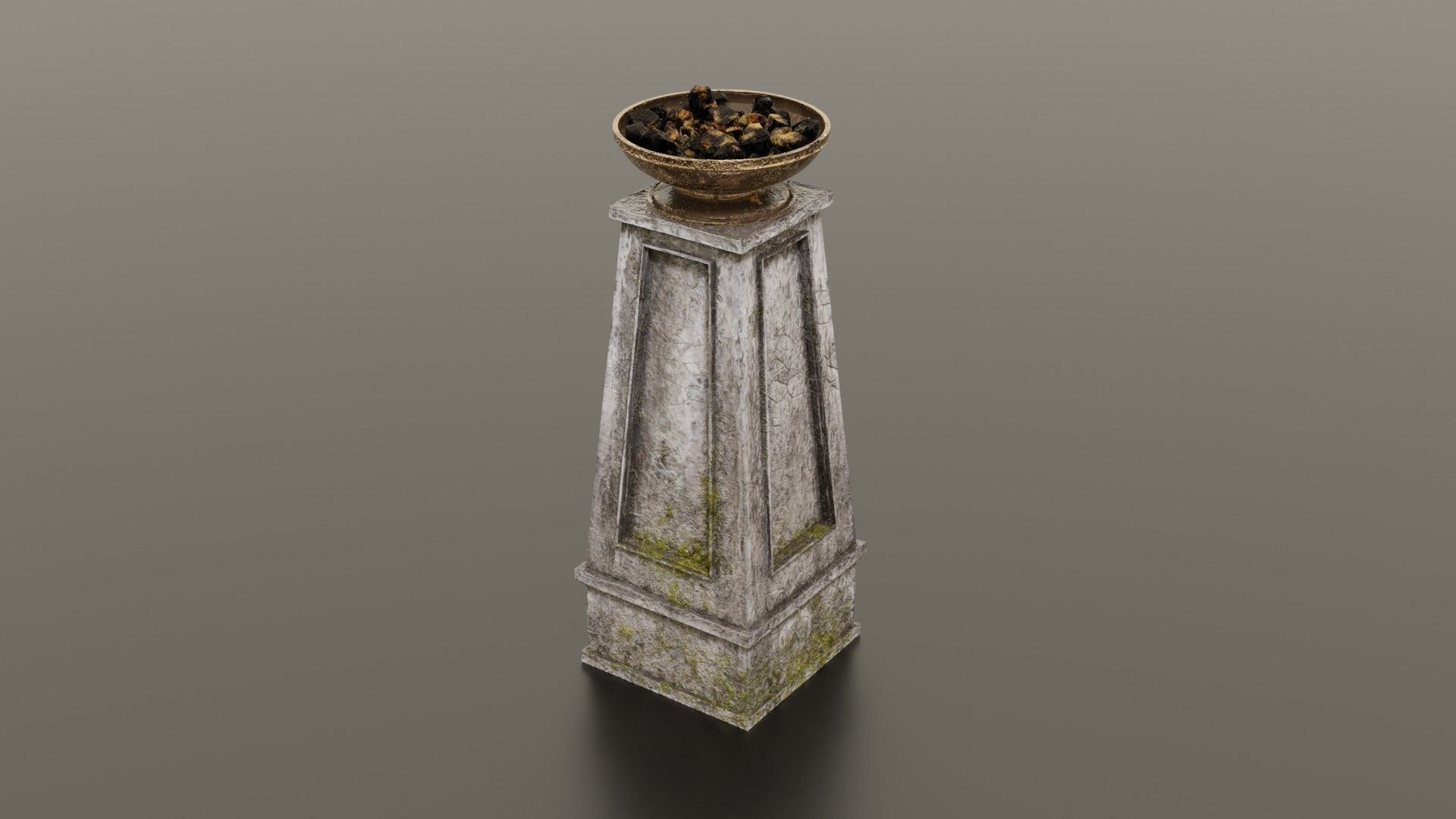 Fire column Low-poly 3D model_3