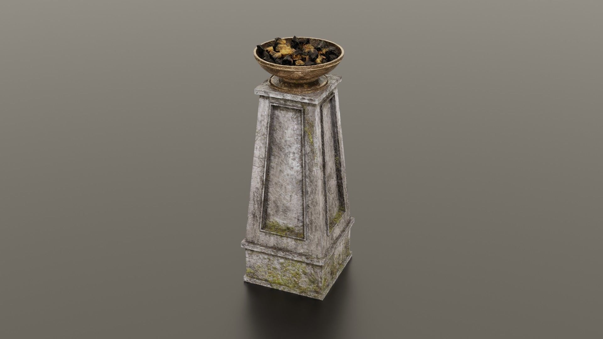 Fire column Low-poly 3D model_18