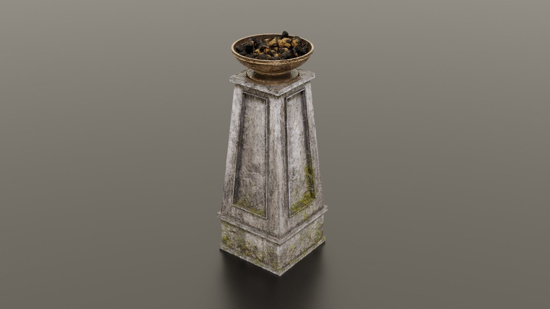 Fire column Low-poly 3D model_11