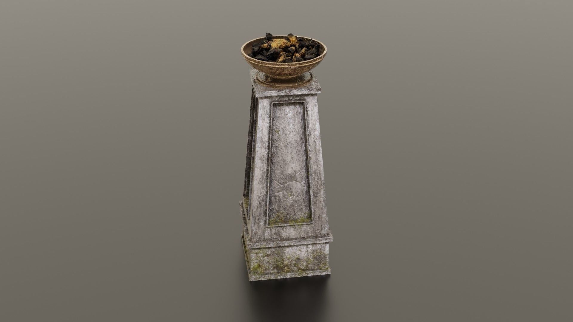 Fire column Low-poly 3D model_14