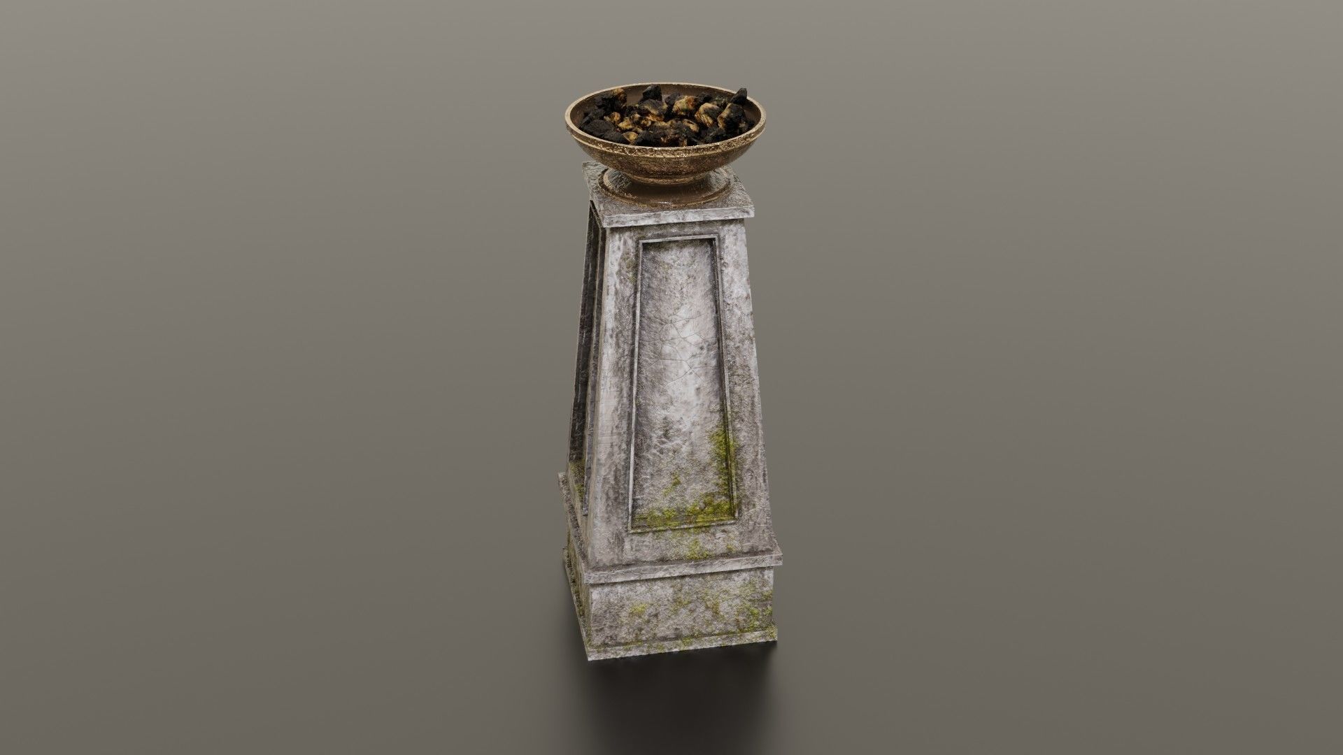 Fire column Low-poly 3D model_8