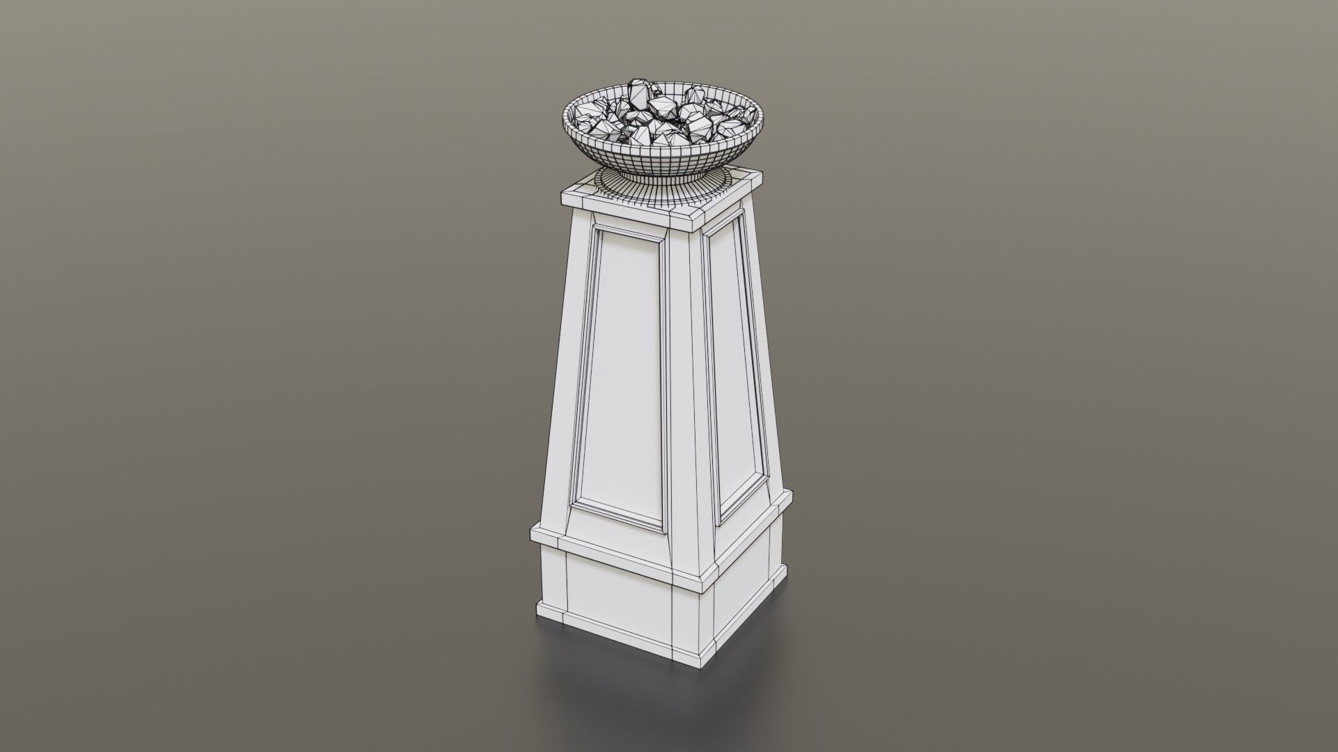 Fire column Low-poly 3D model_28