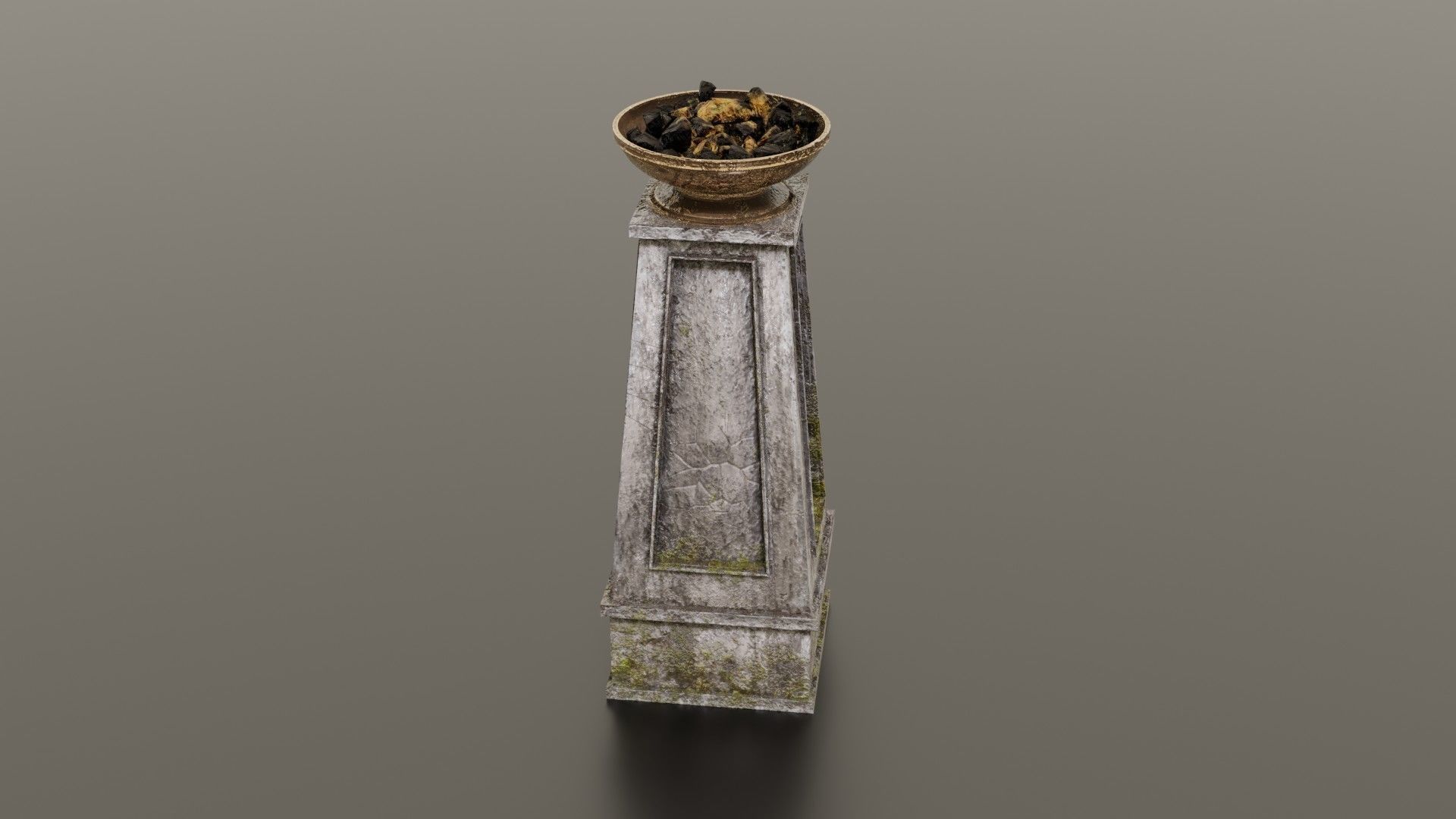 Fire column Low-poly 3D model_13