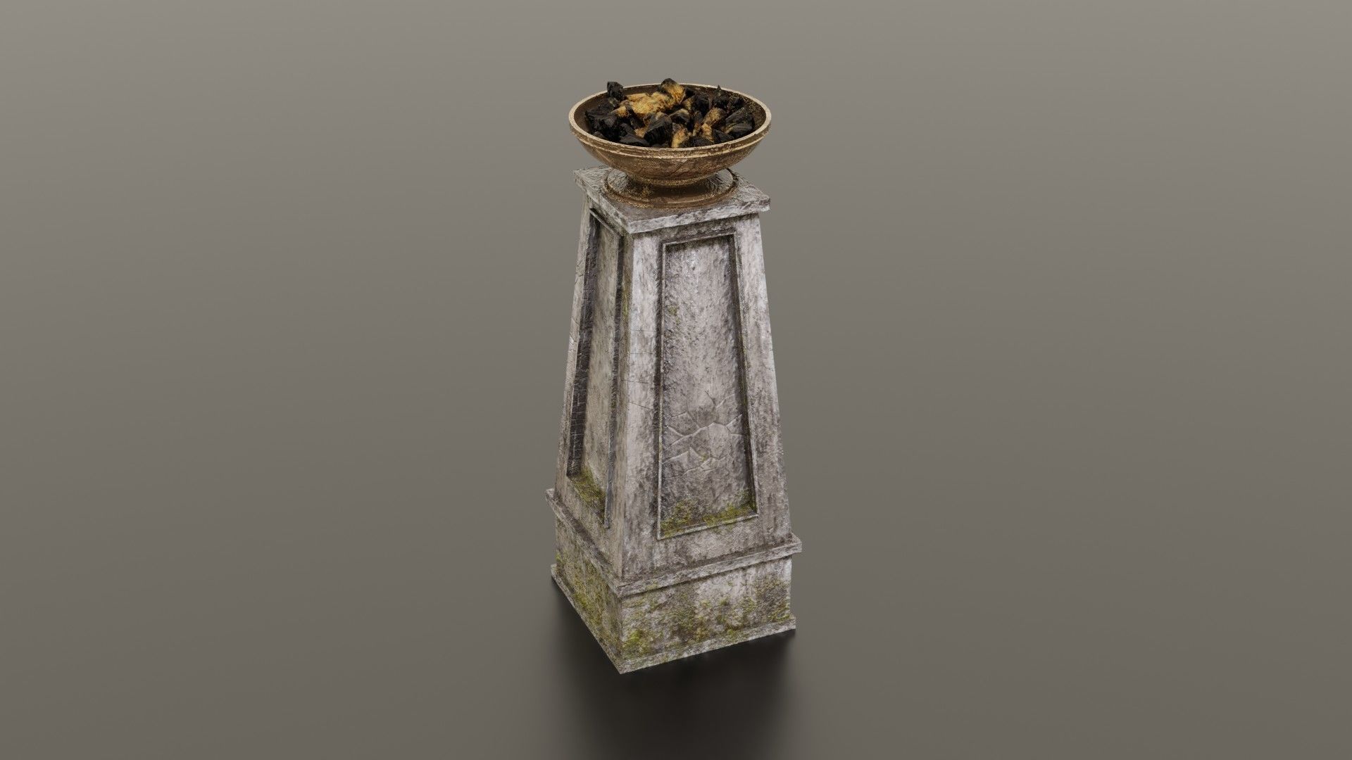 Fire column Low-poly 3D model_15