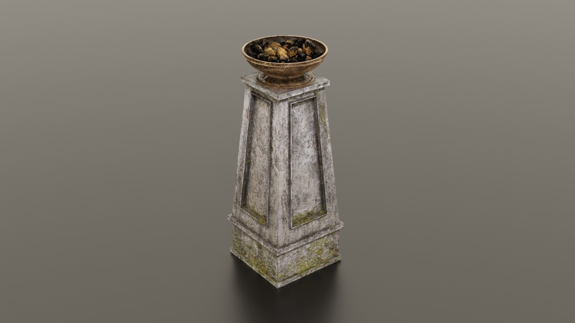 Fire column Low-poly 3D model_25