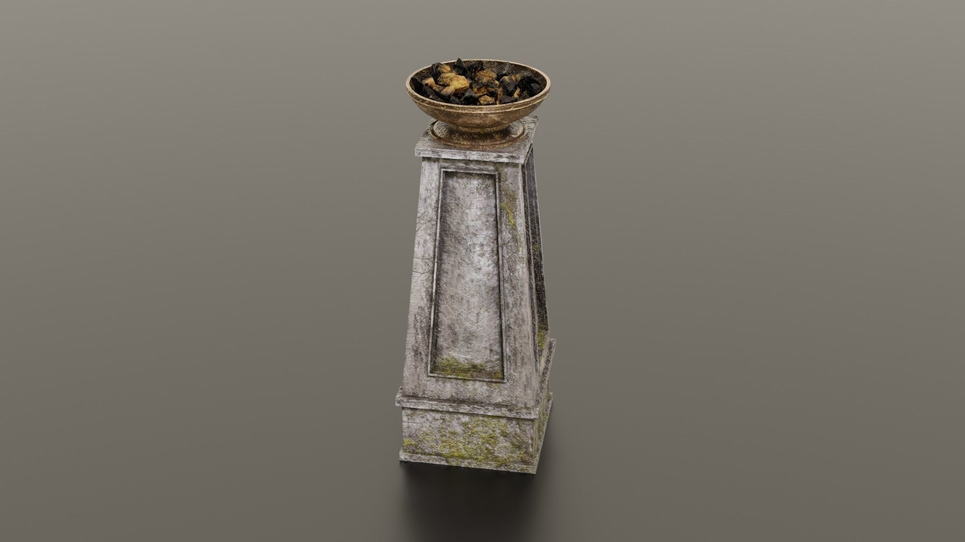 Fire column Low-poly 3D model_19