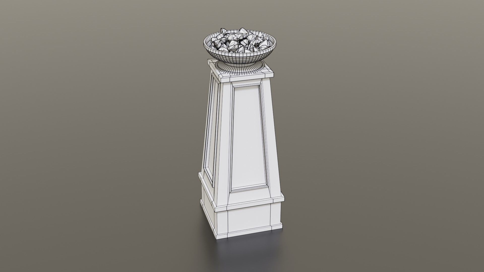 Fire column Low-poly 3D model_35