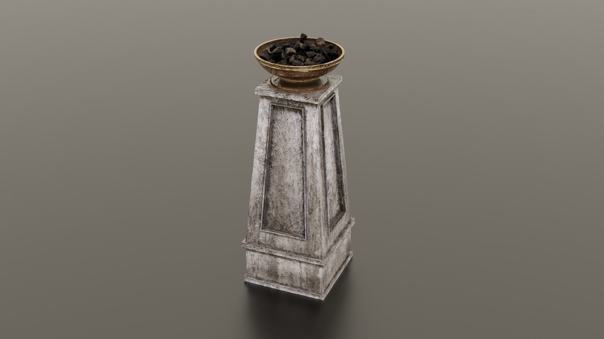 Fire column Low-poly 3D model_12