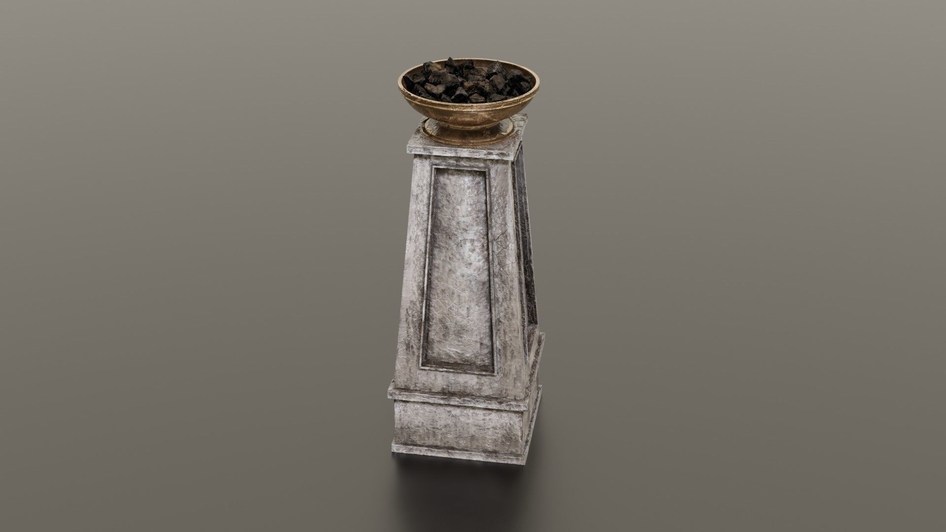 Fire column Low-poly 3D model_19