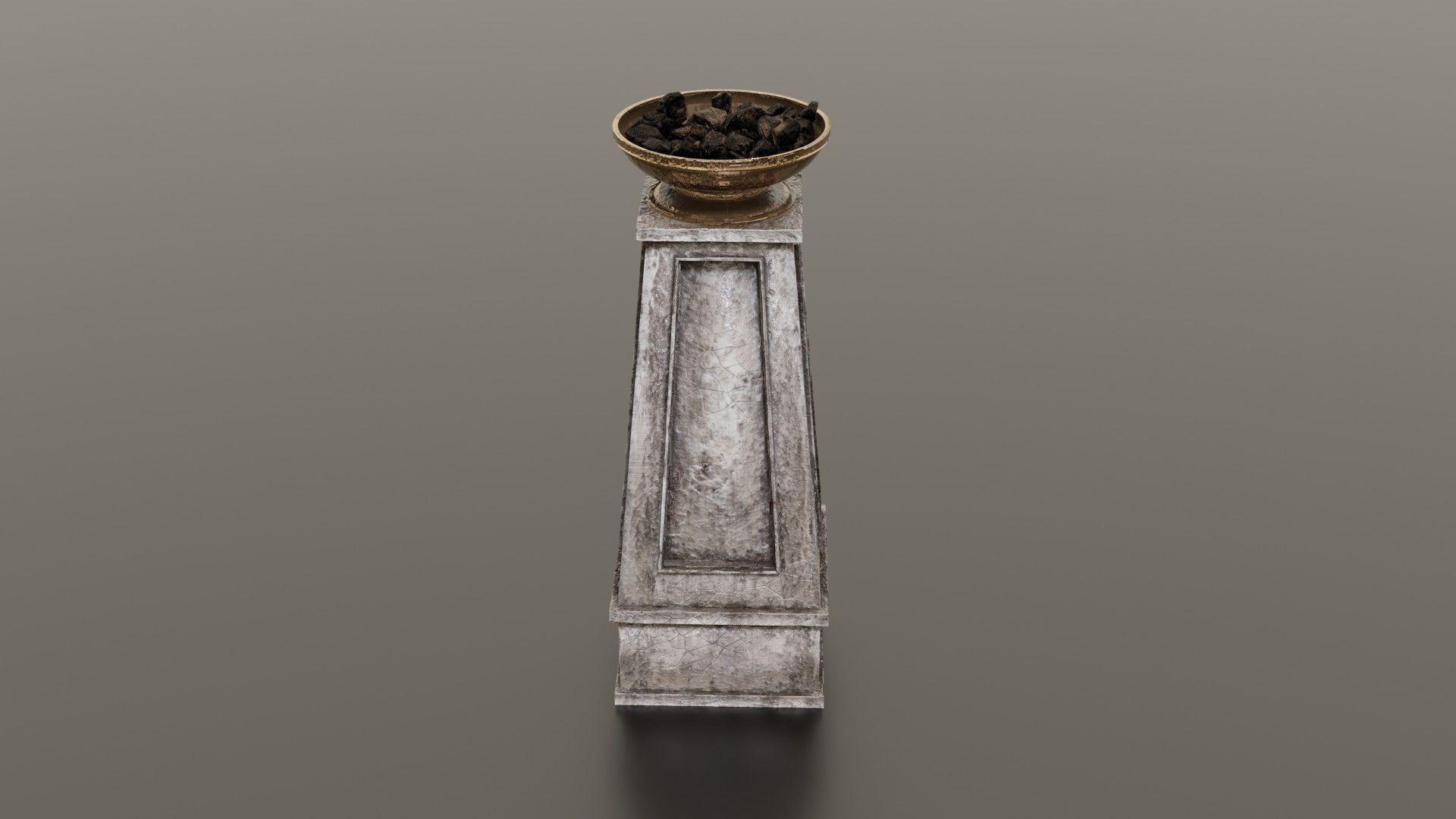 Fire column Low-poly 3D model_7