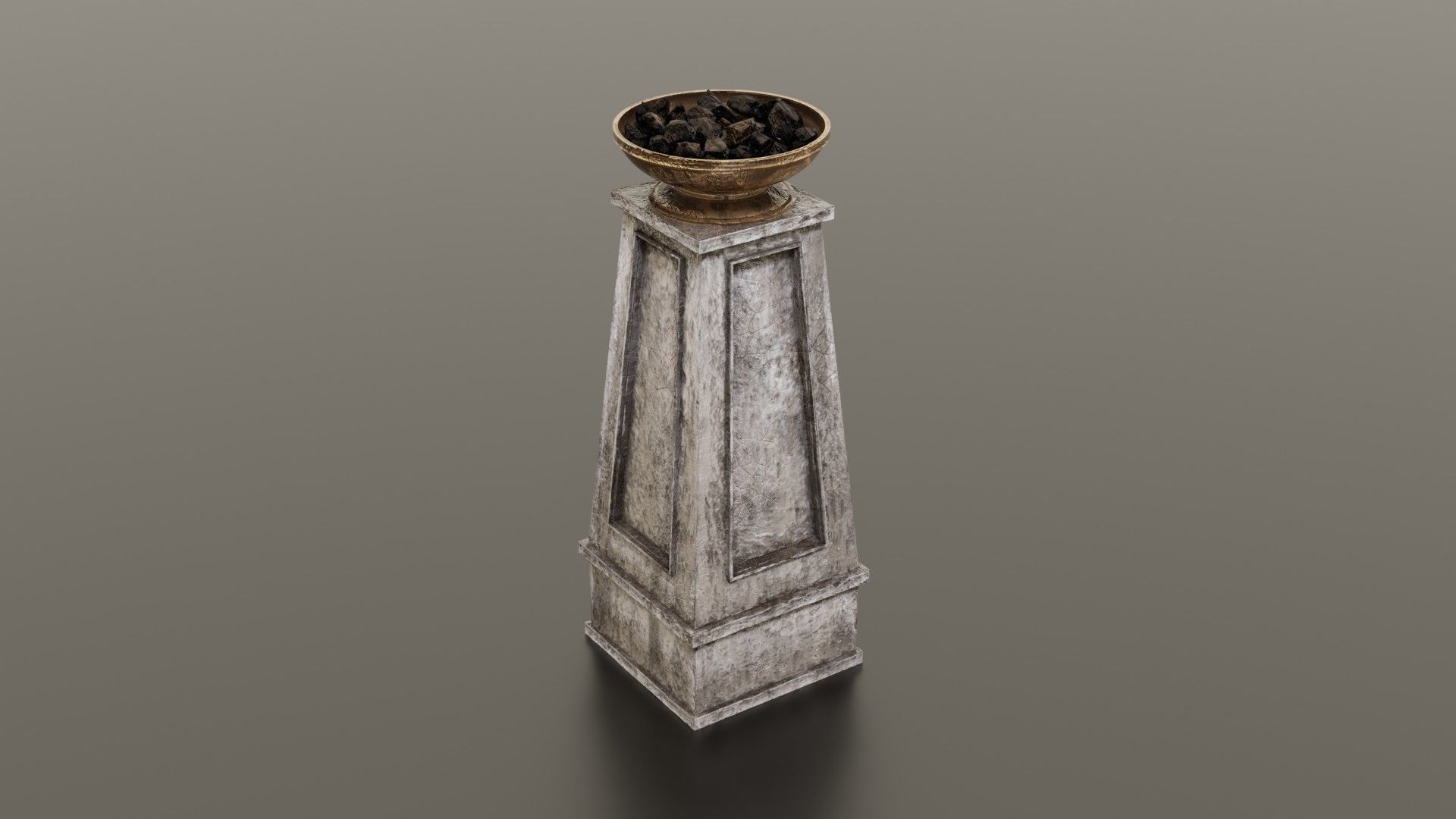 Fire column Low-poly 3D model_24