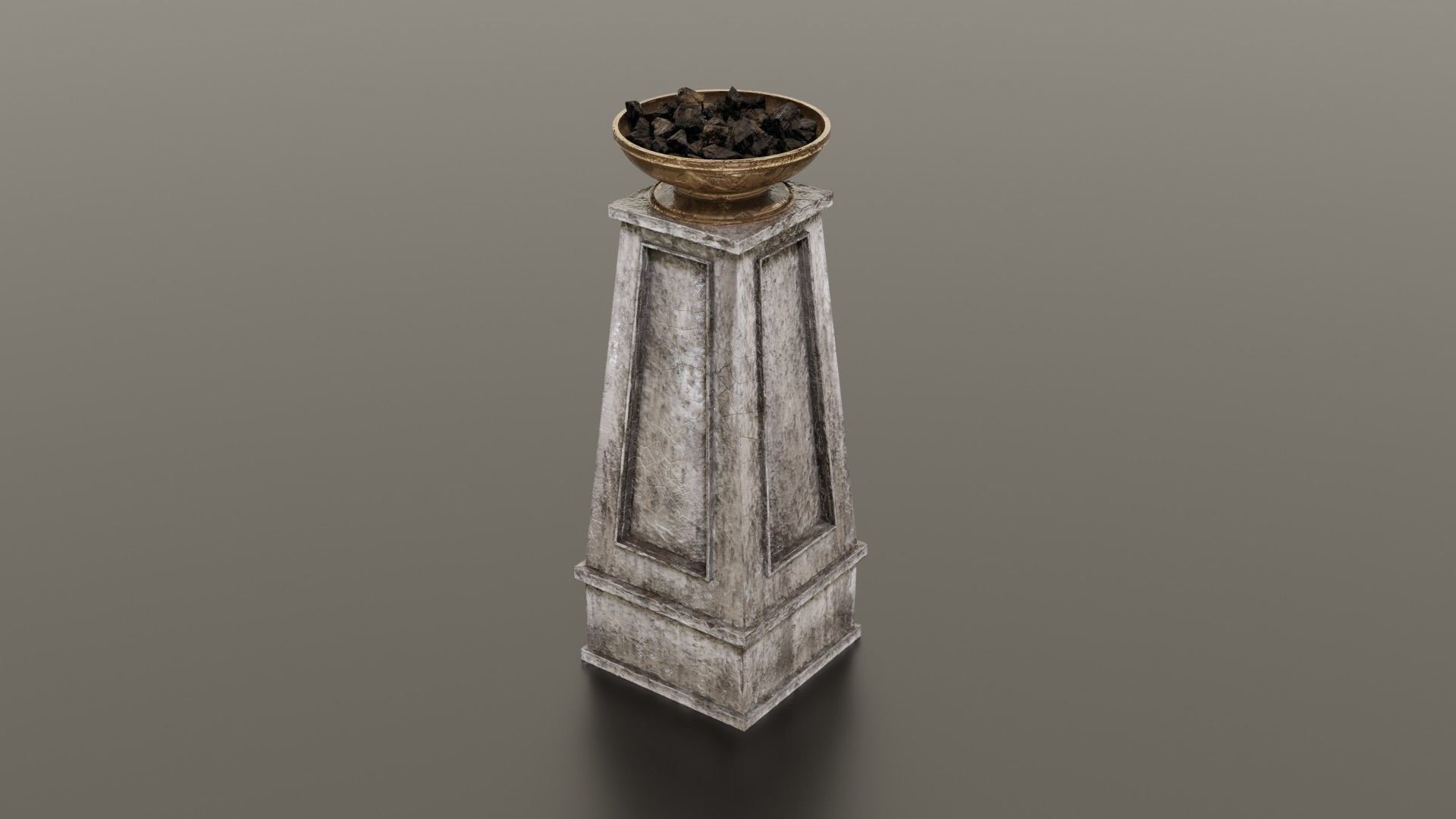 Fire column Low-poly 3D model_17