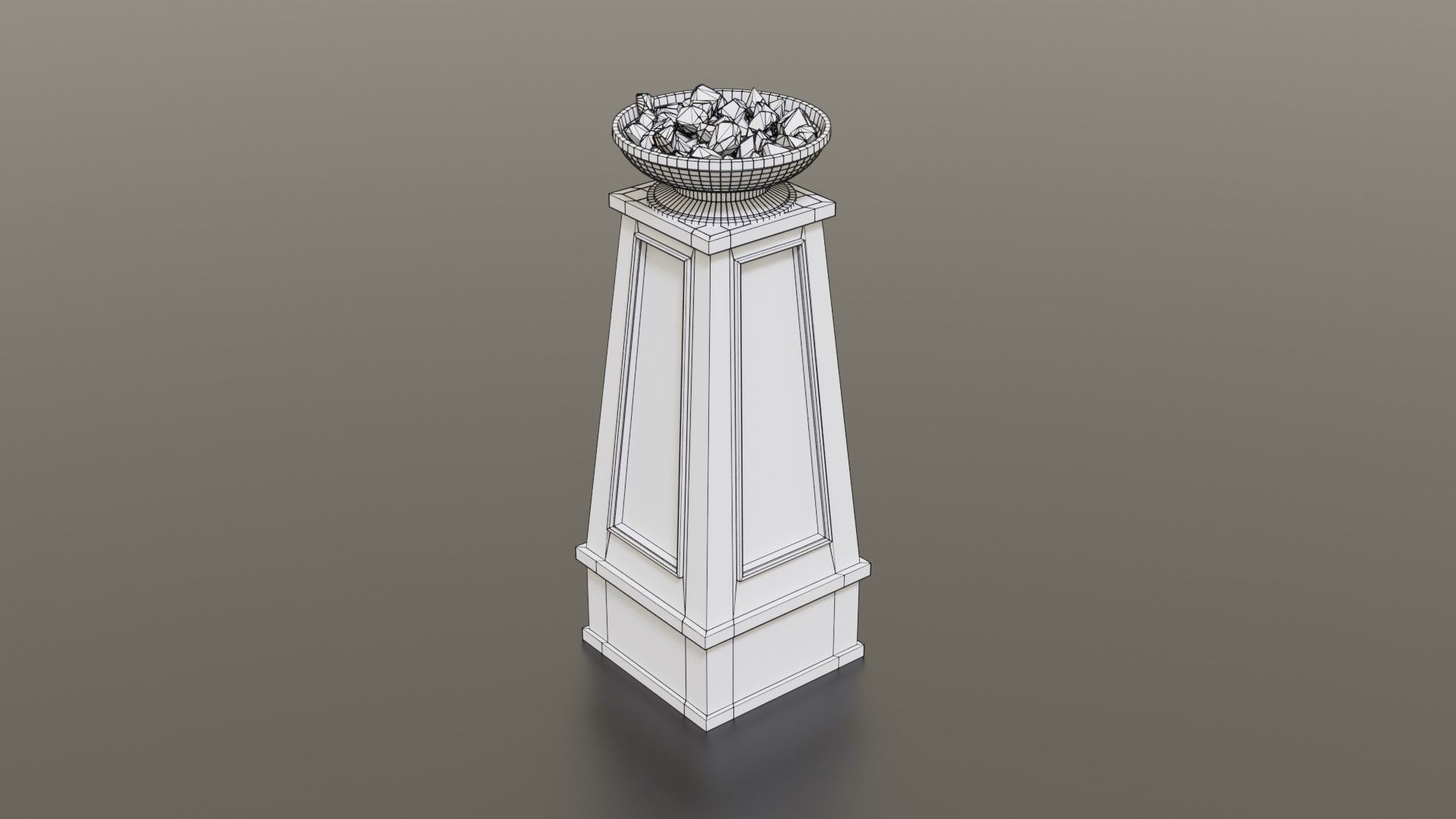 Fire column Low-poly 3D model_36