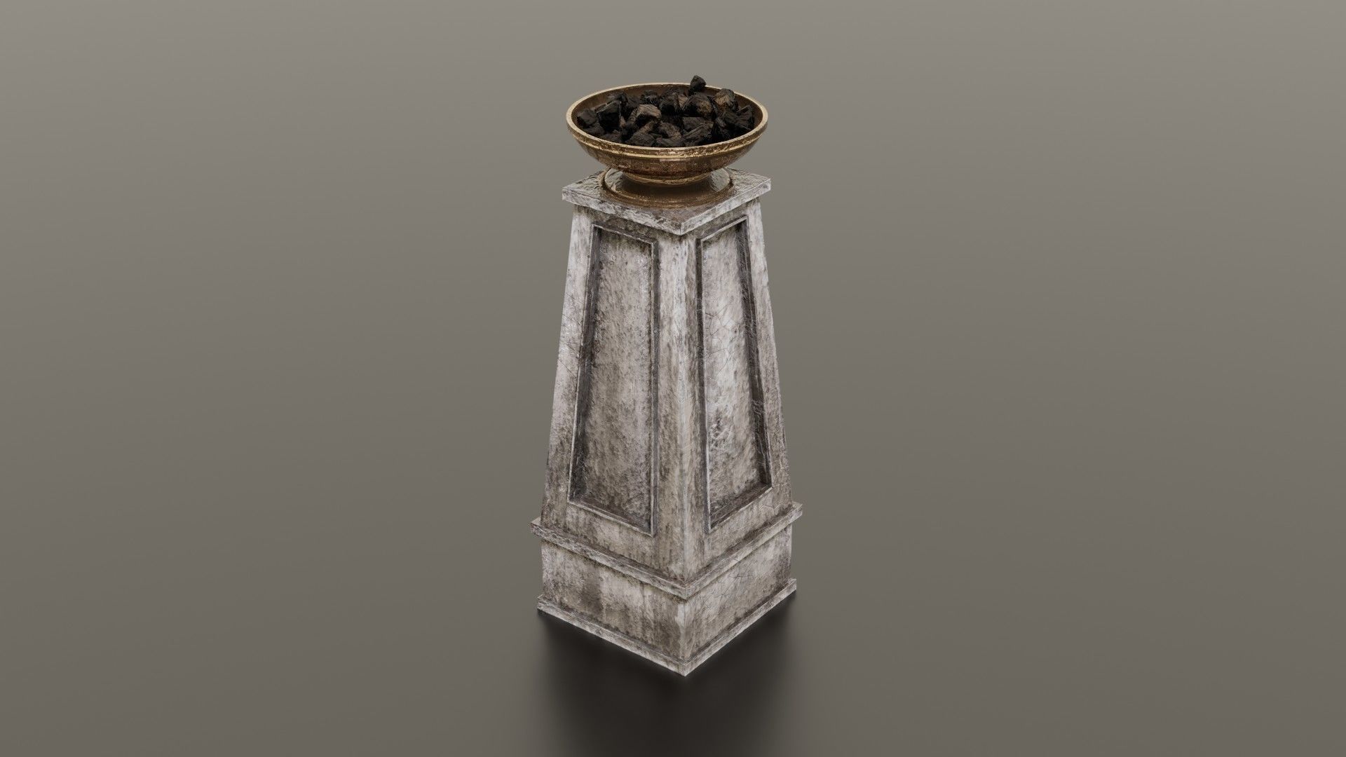 Fire column Low-poly 3D model_11