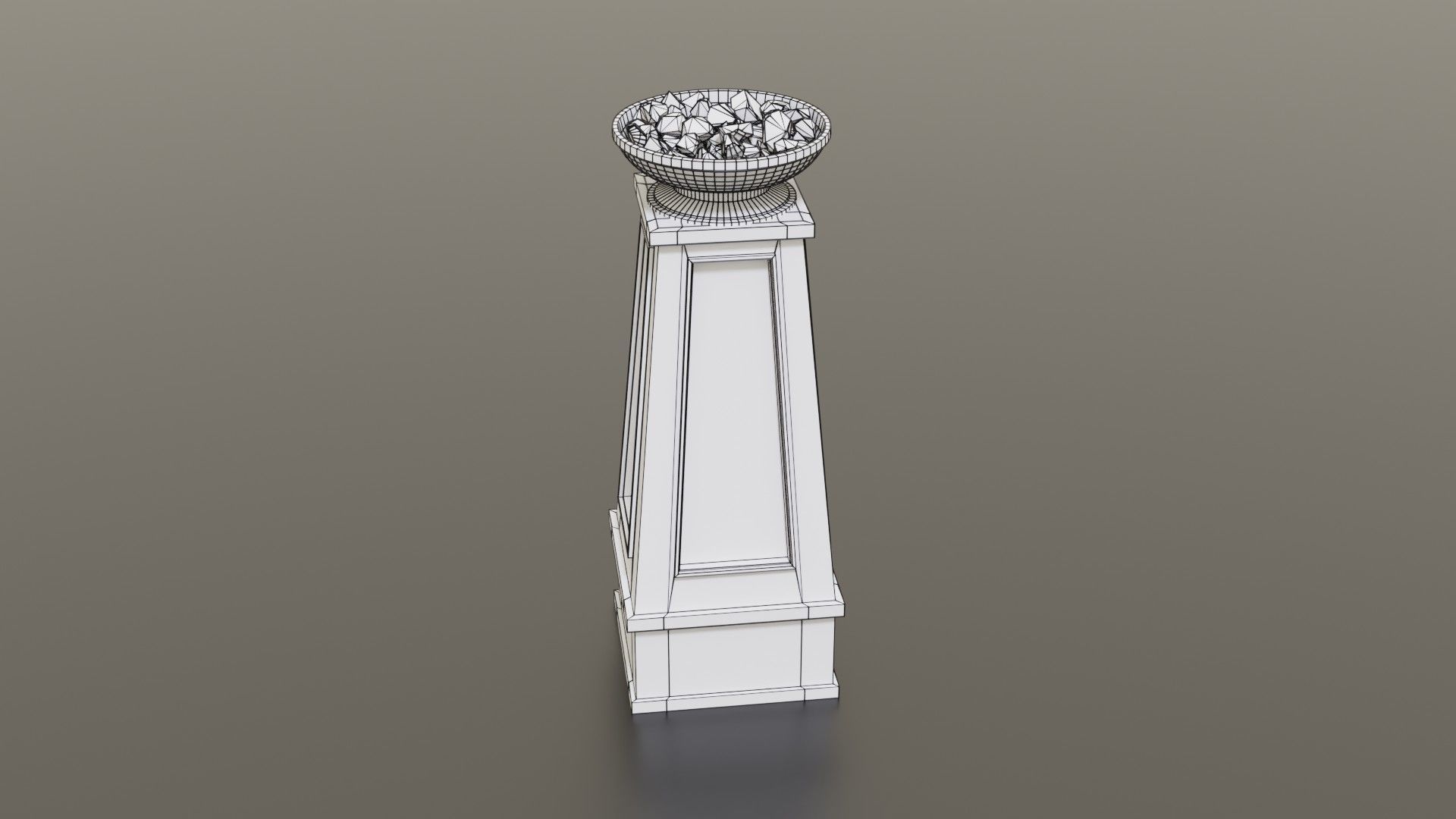 Fire column Low-poly 3D model_39