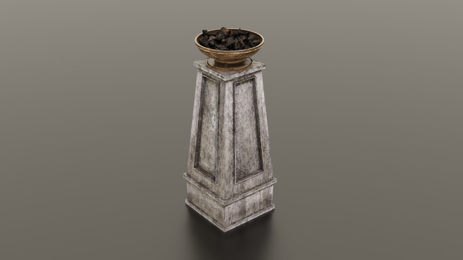 Fire column Low-poly 3D model_16