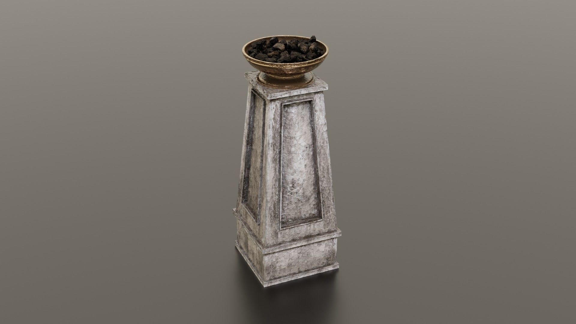 Fire column Low-poly 3D model_9