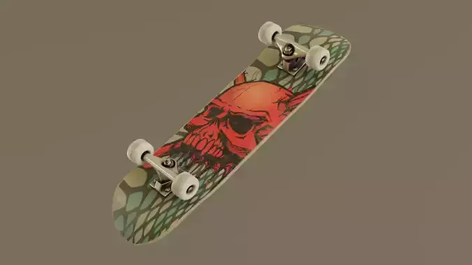 Skateboard - Snake Deck Low-poly 3D model