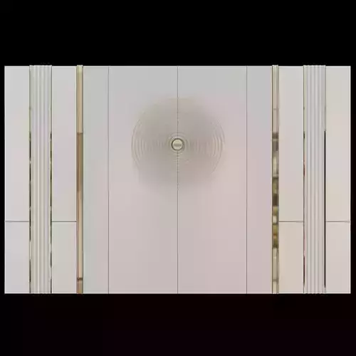 Panel wall with circular design