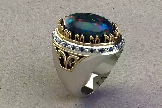 Aries Man Ring 3D print model