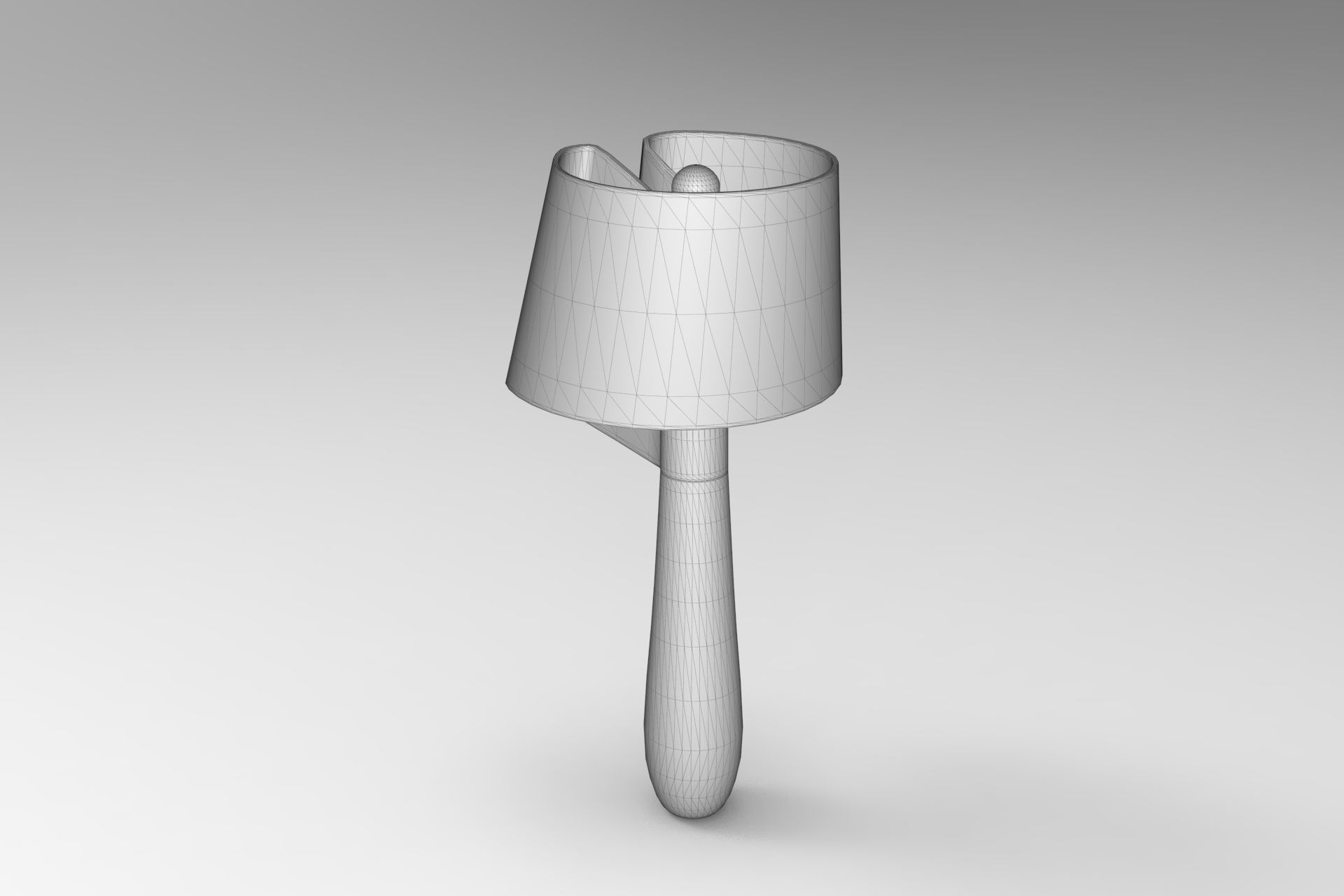 Air A Wall Light Low-poly 3D model_5